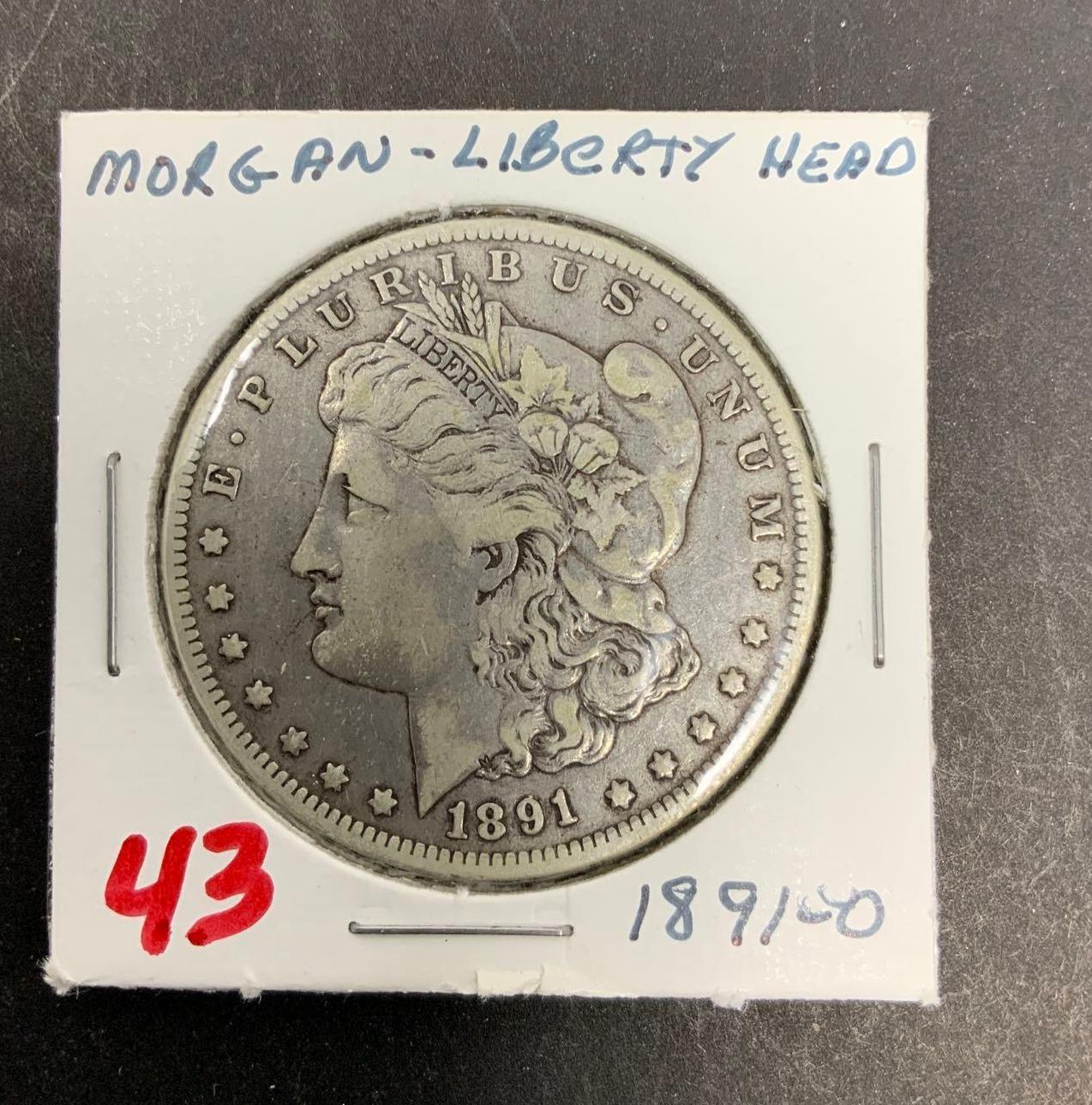 1891-O MORGAN SILVER DOLLAR