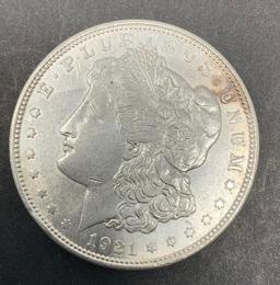 1921-D MORGAN SILVER DOLLAR