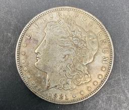 1921-D MORGAN SILVER DOLLAR