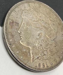 1921-D MORGAN SILVER DOLLAR