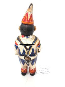 Clown Cast Iron Still Bank