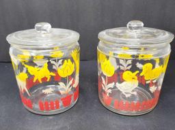 2 Vintage Anchor Hocking Easter Candy Jars
