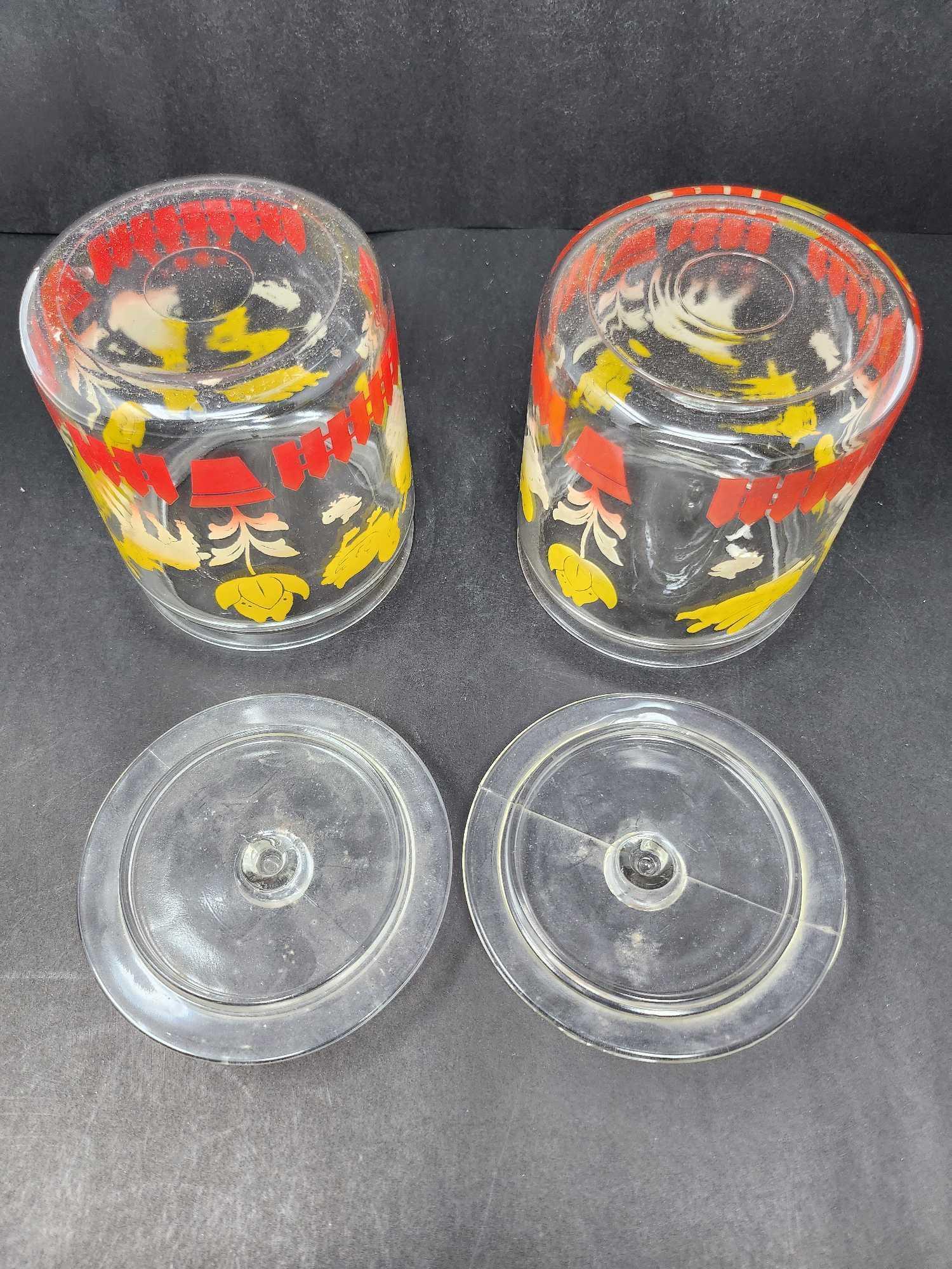 2 Vintage Anchor Hocking Easter Candy Jars