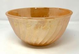 Fire King Peach Lustre Swirl 8 Mixing Bowl