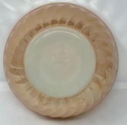 Fire King Peach Lustre Swirl 8 Mixing Bowl