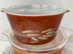 Pyrex Autumn Harvest 3 pc Casserole Set w/ Lids
