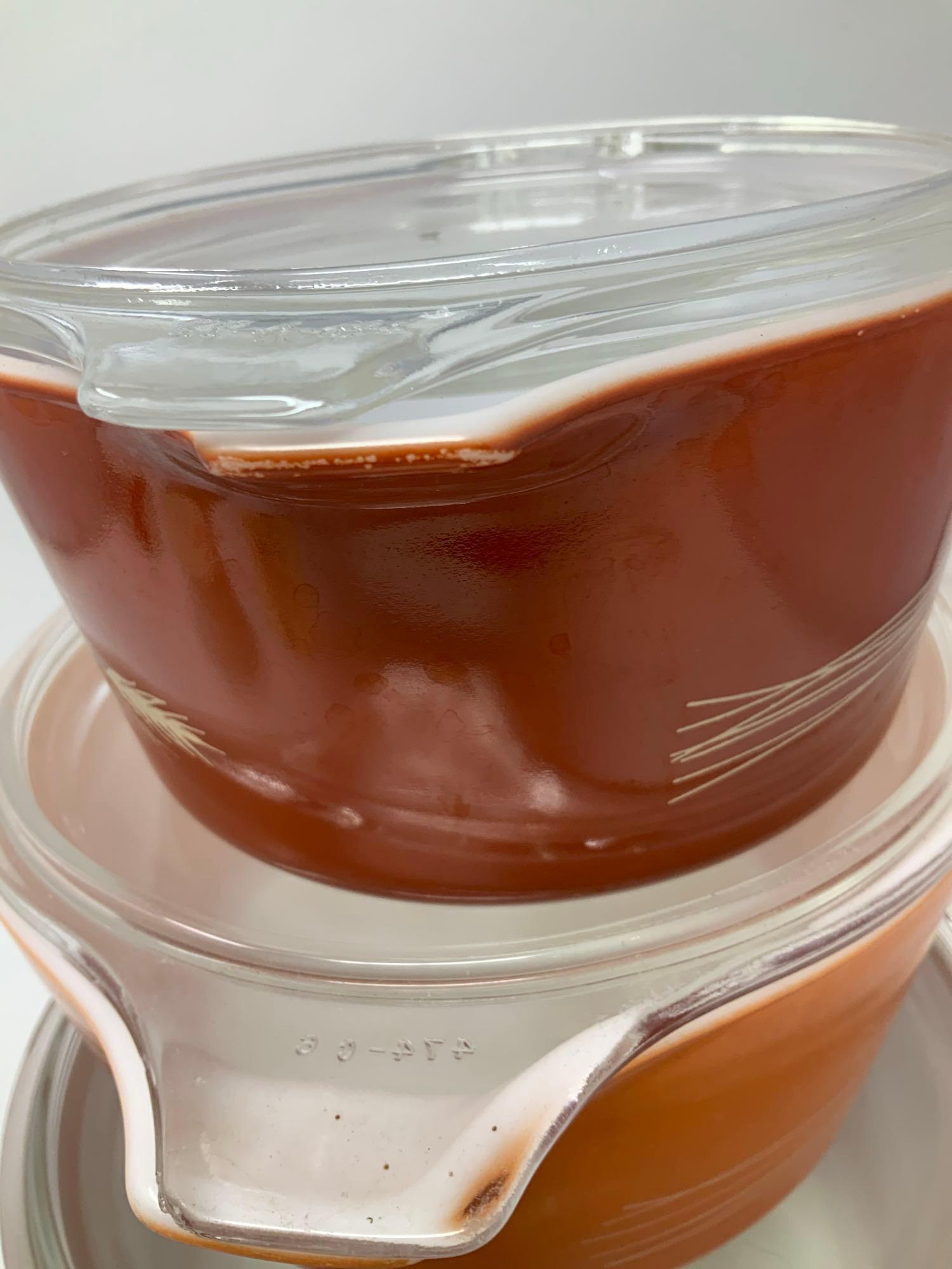 Pyrex Autumn Harvest 3 pc Casserole Set w/ Lids