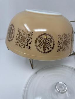 Pyrex Gold on Sandalwood Serving Casserole