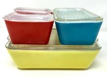Pyrex Primary Colors Refrigerator Set w/ Insert