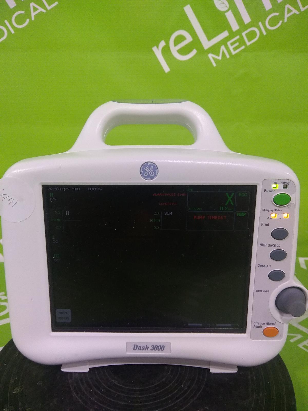 GE Healthcare Dash 3000 Patient Monitor- 46209