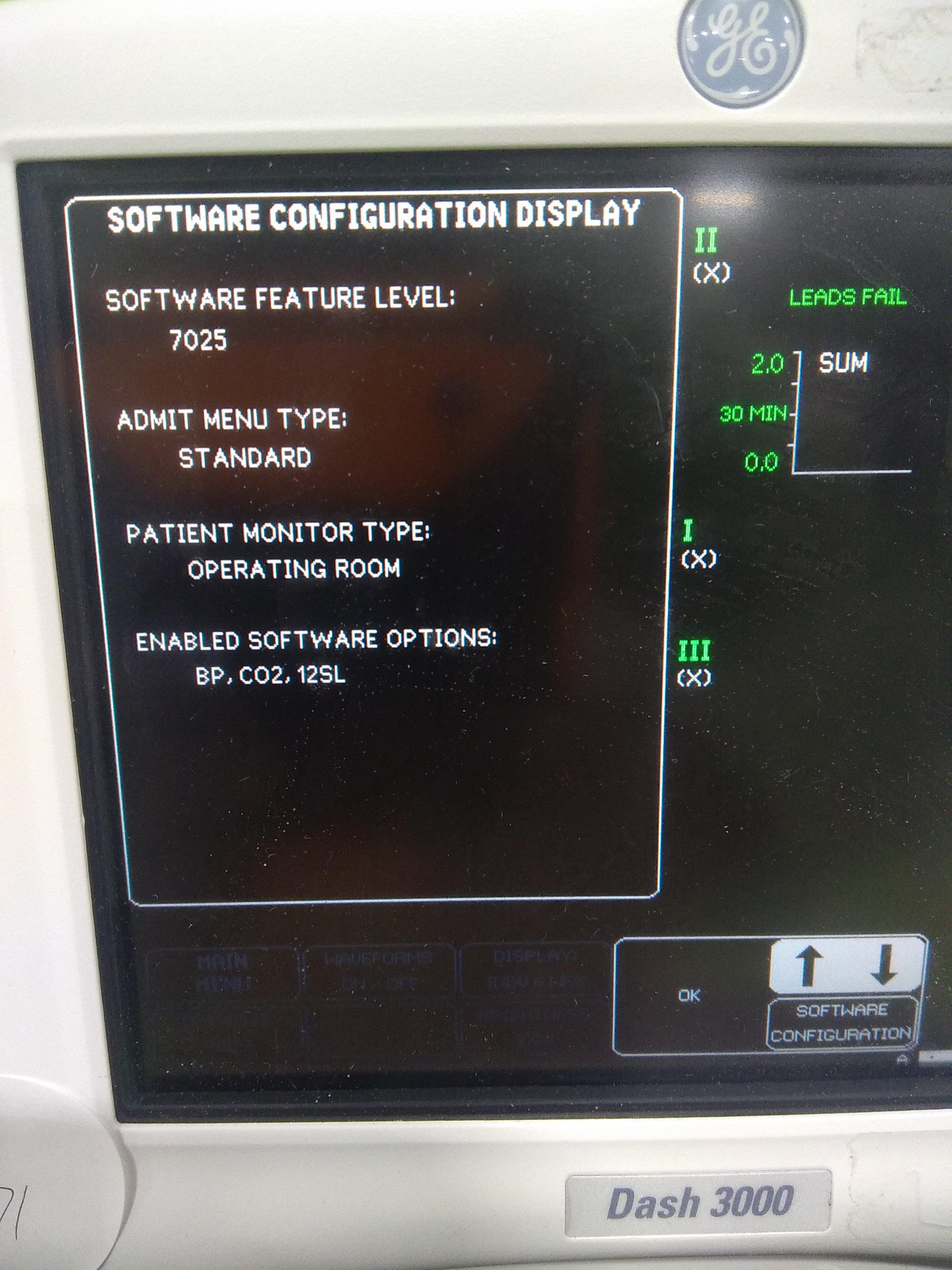 GE Healthcare Dash 3000 Patient Monitor- 46222
