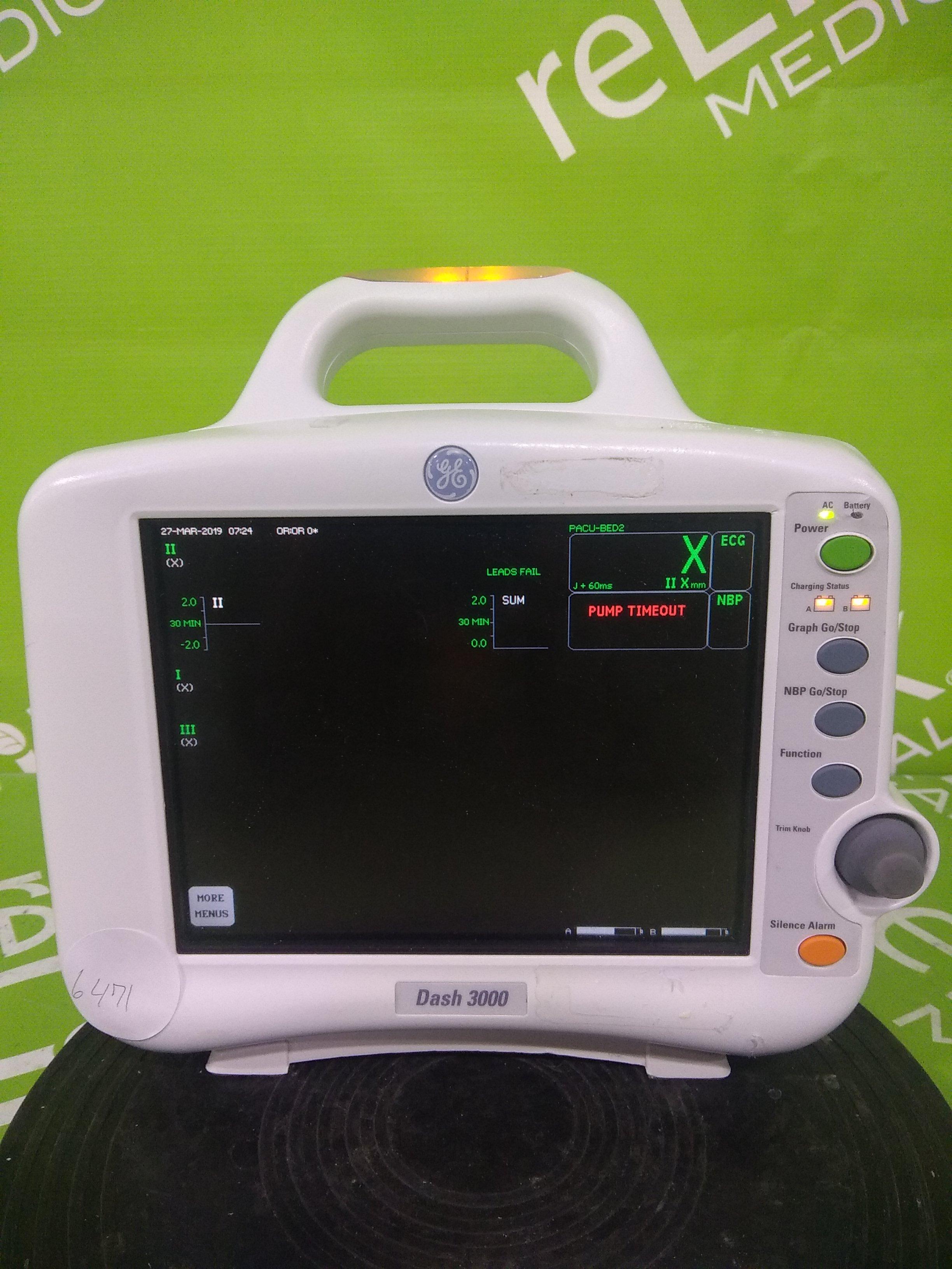 GE Healthcare Dash 3000 Patient Monitor- 46222