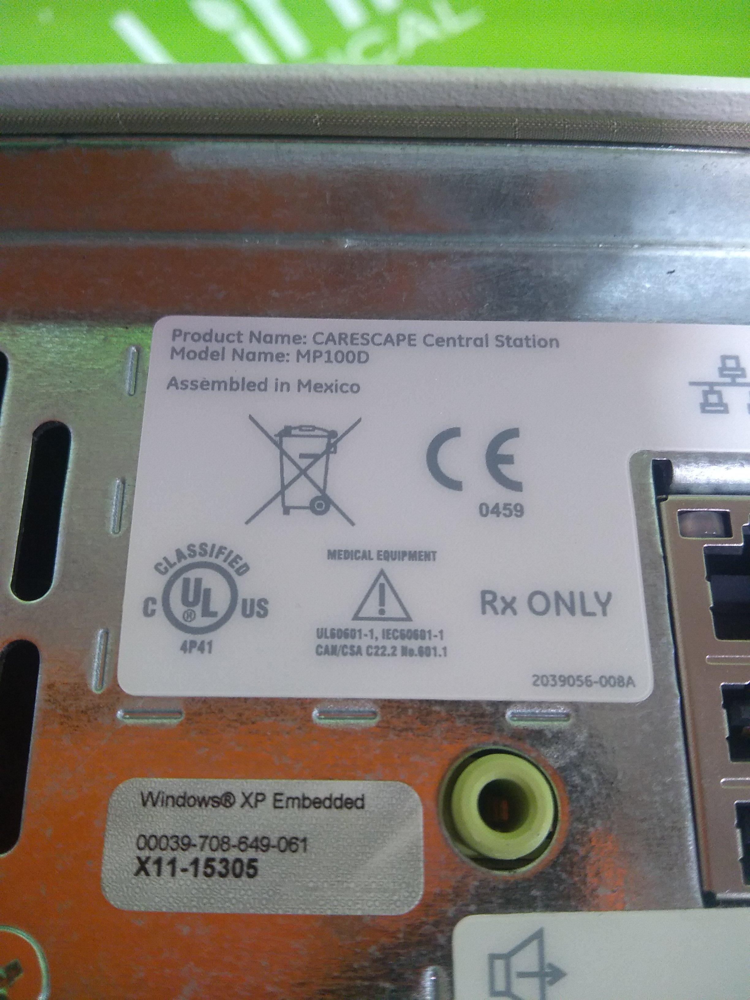 GE Healthcare MP100D CARESCAPE CENTRAL STATION - 48327