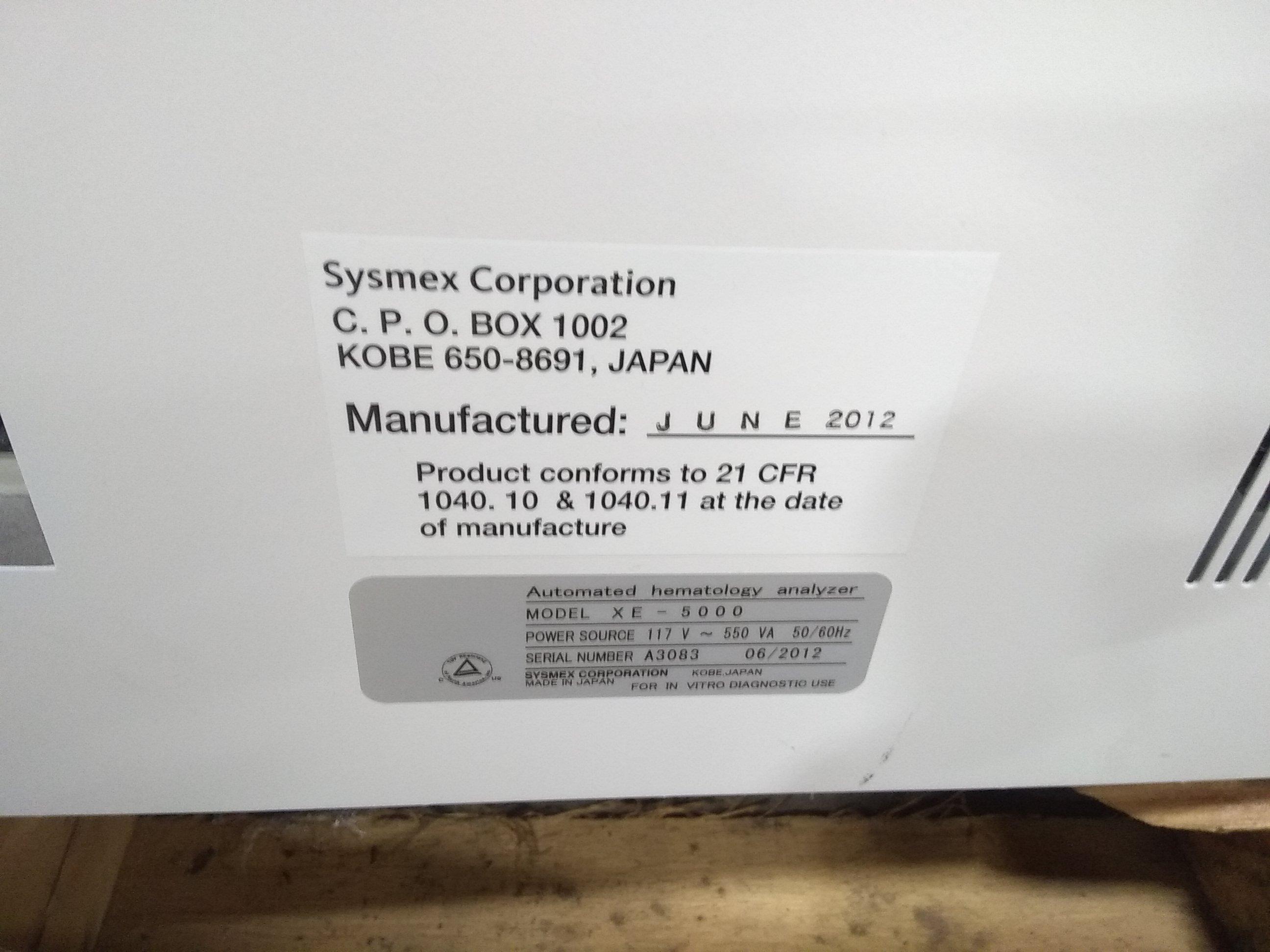 Sysmex XE-5000 Hematology Analyzer - 40765