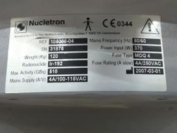 NUCLETRON microSelectron HDR Brachytherapy Afterloader Treatment Delivery - 43683