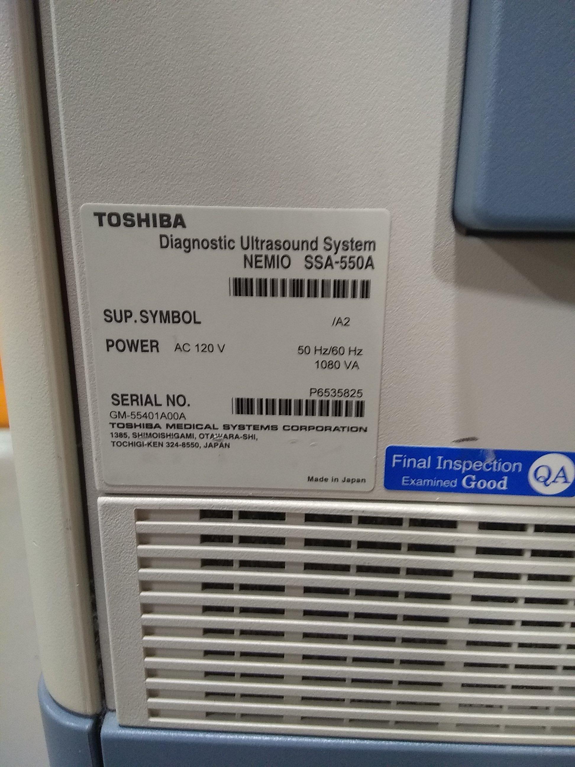 Toshiba Nemio SSA-550A Ultrasound Machine - 53743