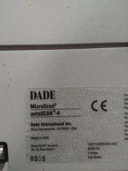 Siemens Medical MicroScan AutoScan 4 Chemistry Analyzer - 64421