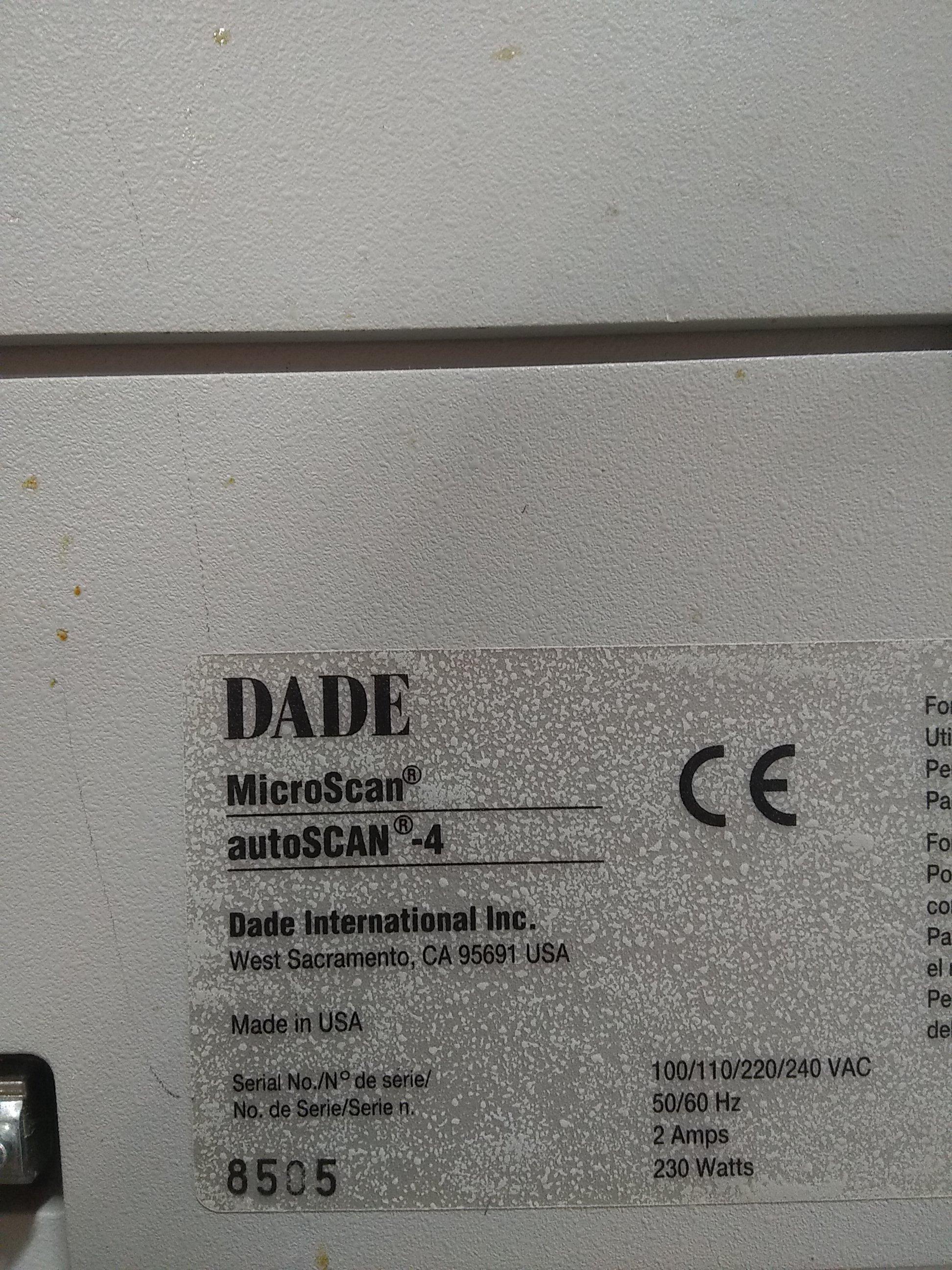 Siemens Medical MicroScan AutoScan 4 Chemistry Analyzer - 64421