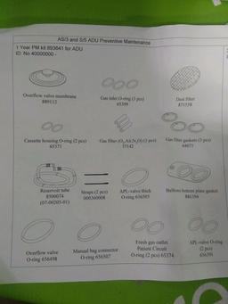 Datex-Ohmeda 893641 1 YEAR PM KIT - 101911