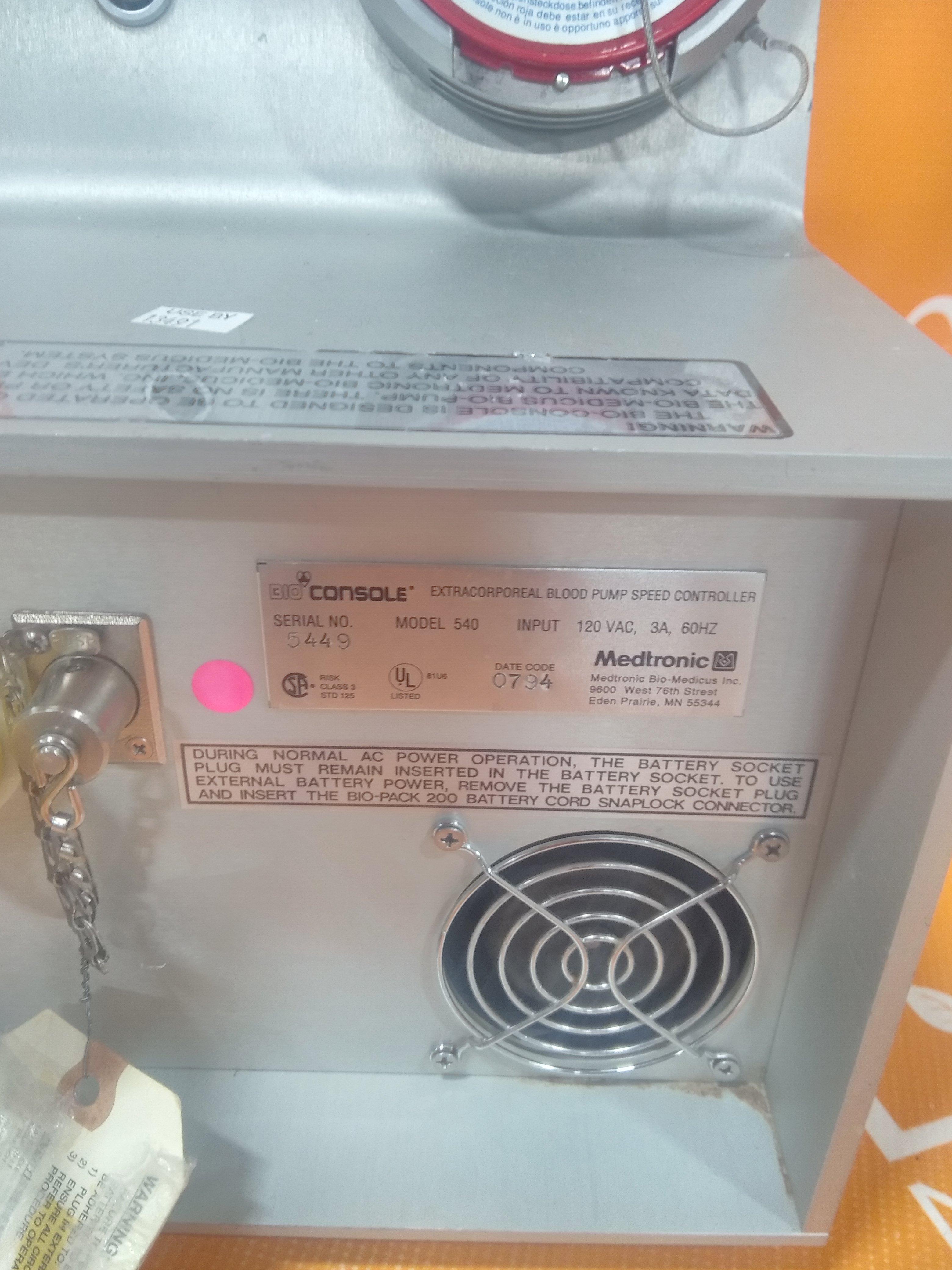Medtronic BioMedicus 540 Perfusion Pump - 100917