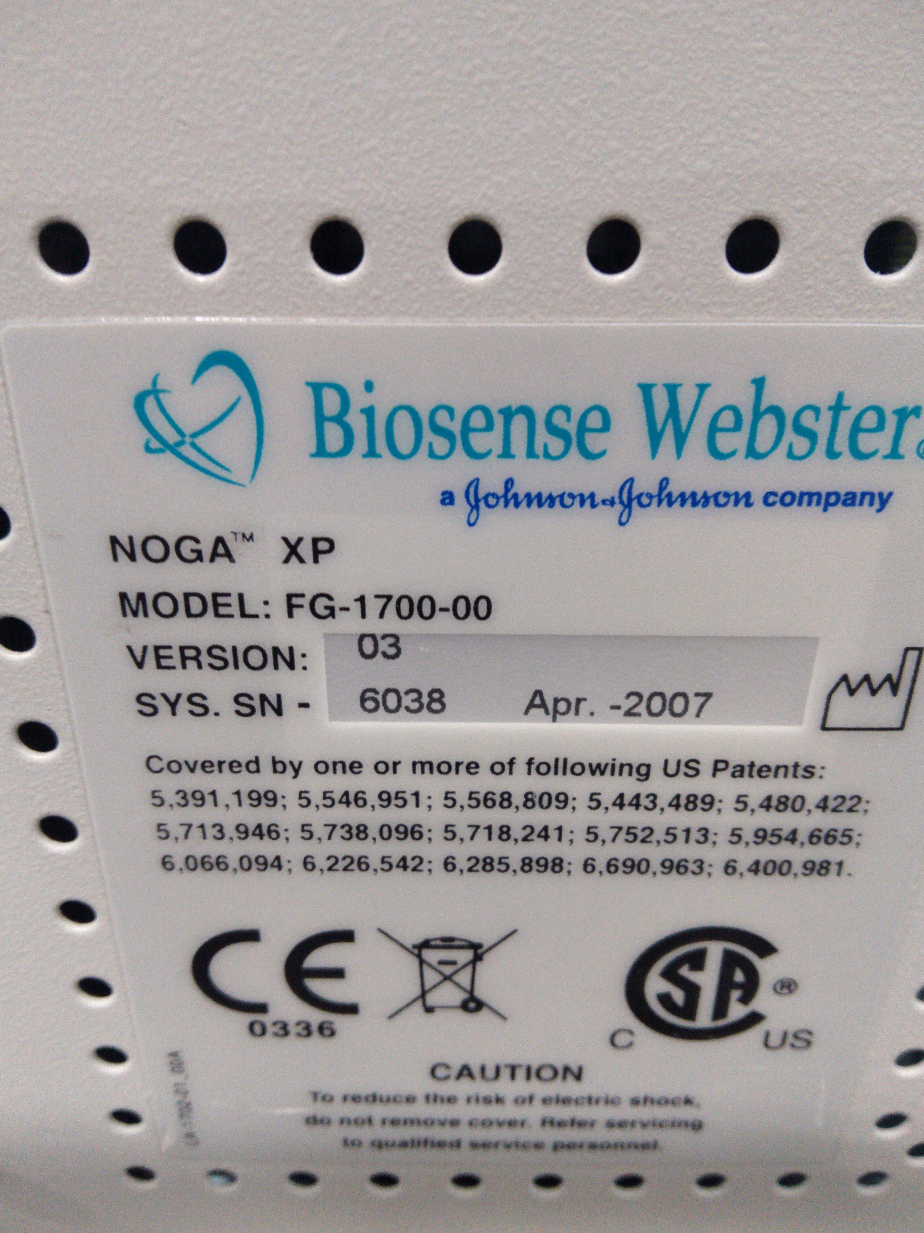 BioSense Webster NOGA XP FG-1700-00 Cardiac Navigation System - 172271