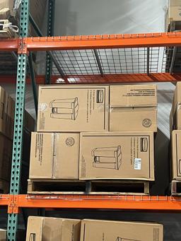 Pallet Of Rubbermaid Beige Wastebasket 12-gallon