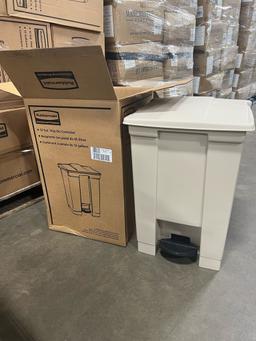Pallet Of Rubbermaid Beige Wastebasket 12-gallon
