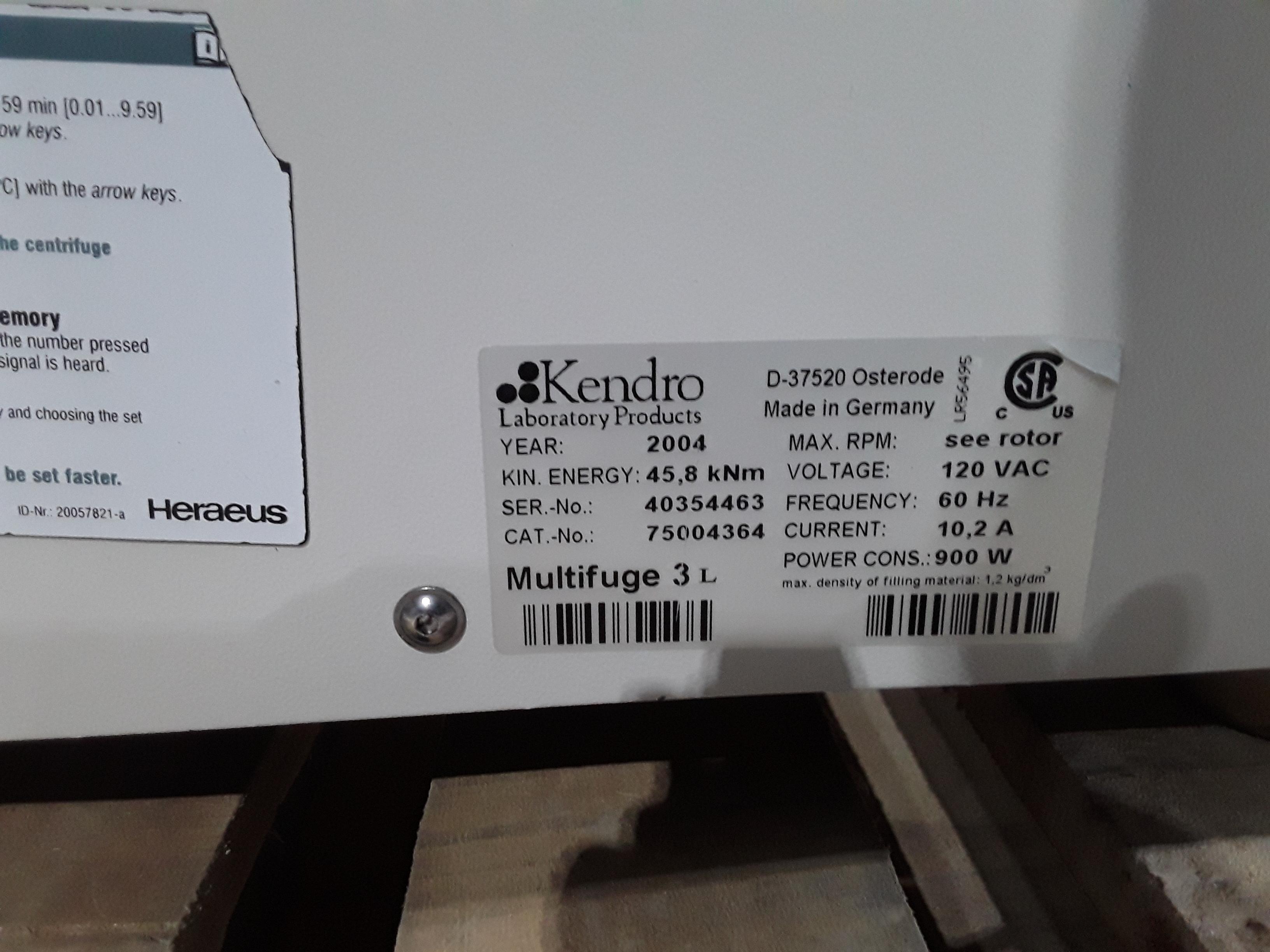 Thermo Scientific Multifuge 3 L Centrifuge - 007132