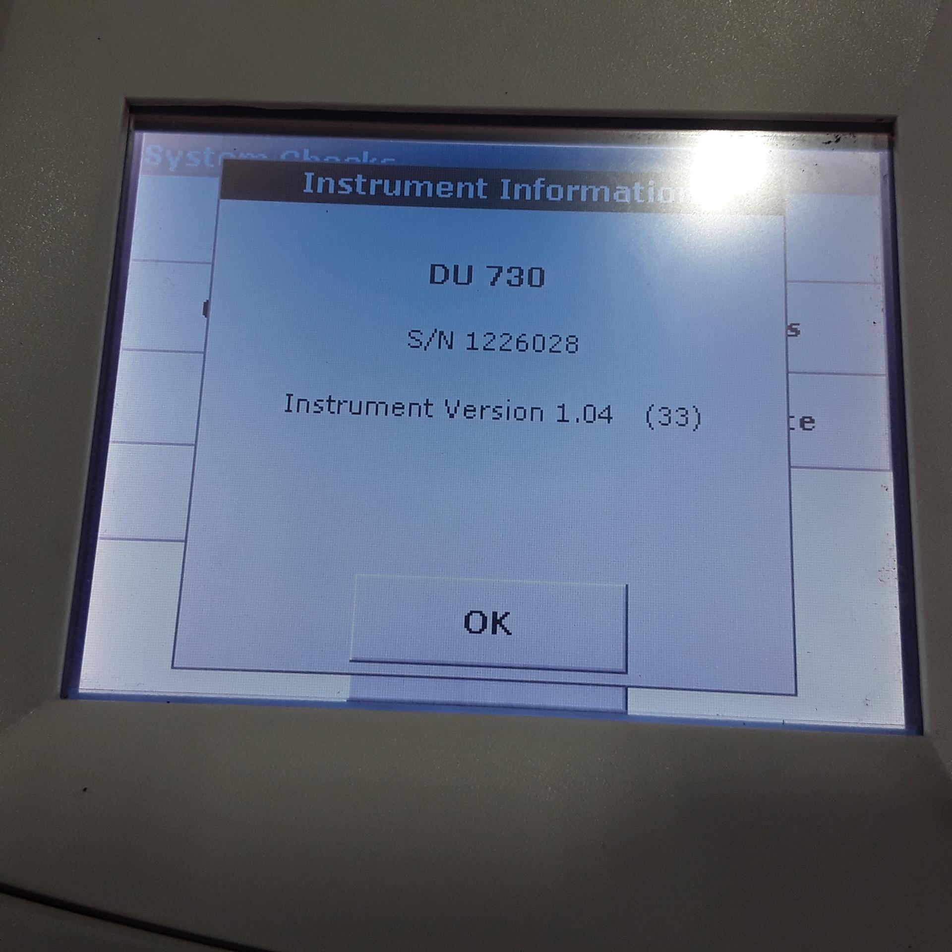 Beckman Coulter DU 730 Spectrophotometer - 276240