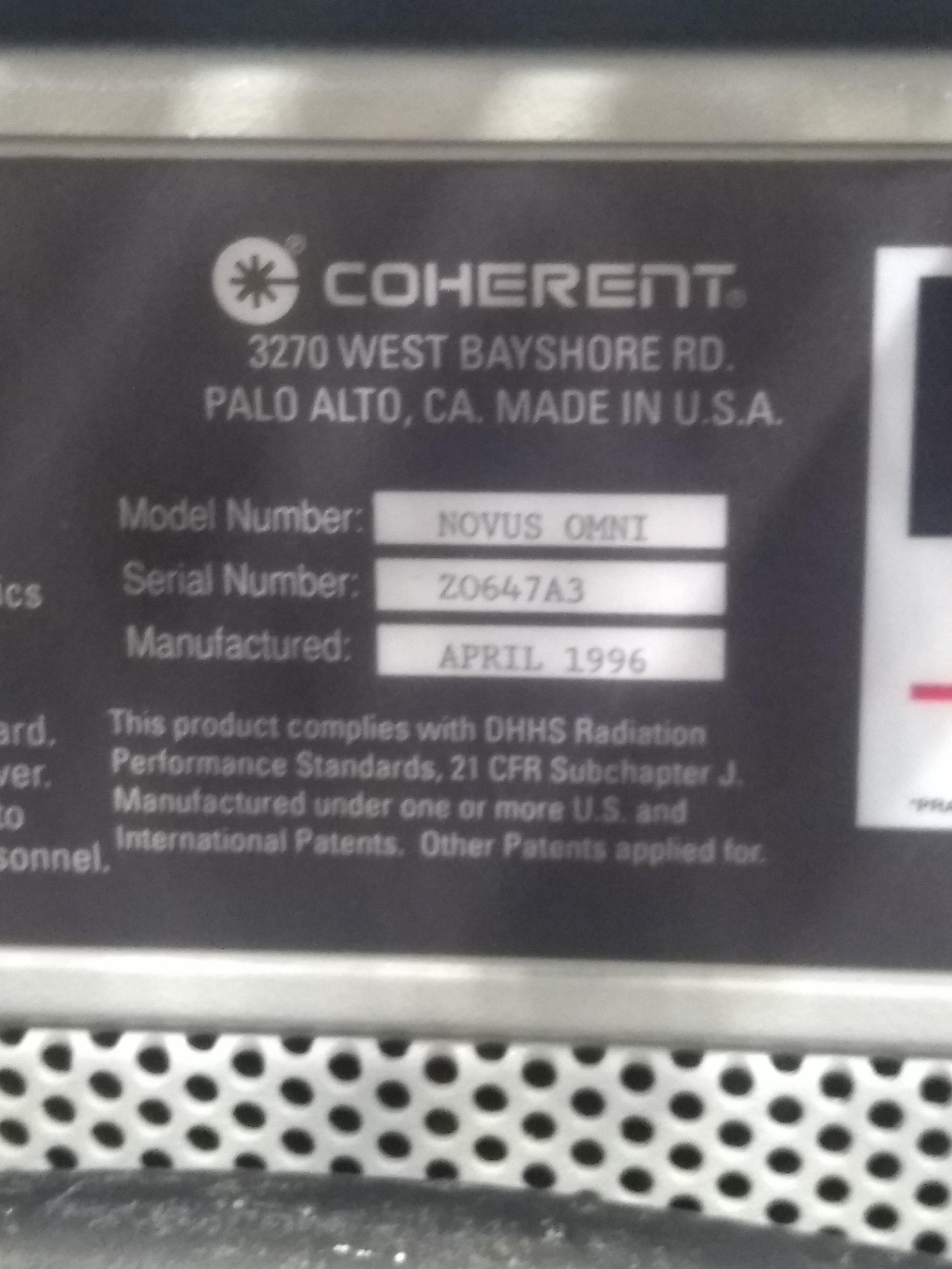 Coherent Novus Omni LIO Laser - 004327