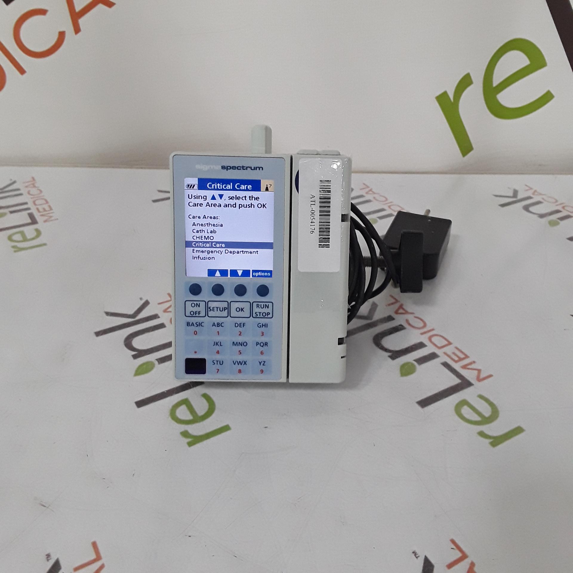 Baxter Sigma Spectrum 6.05.13 with B/G Battery Infusion Pump - 335349