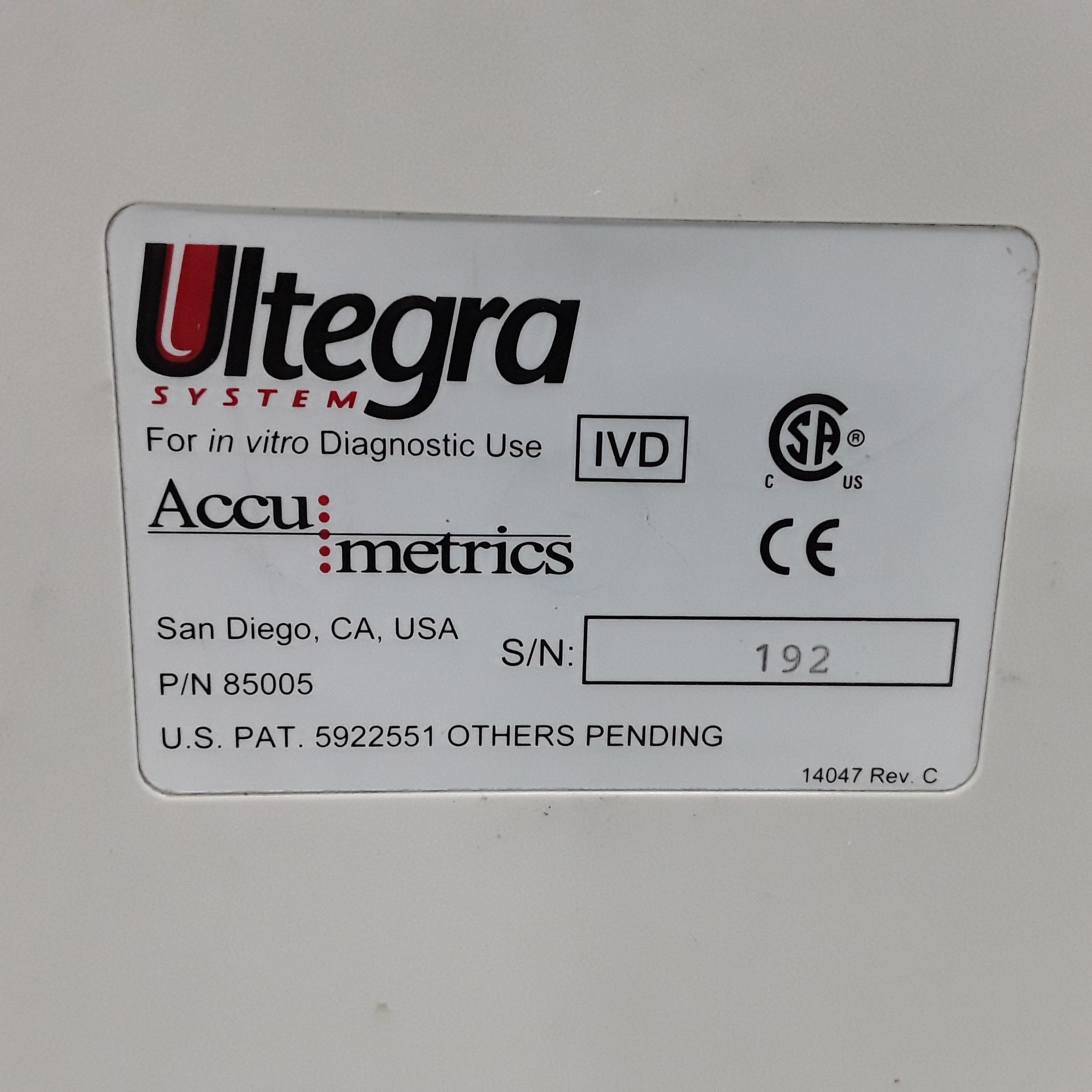 Accu Metrics Ultegra Blood Lab Analyzer - 272153