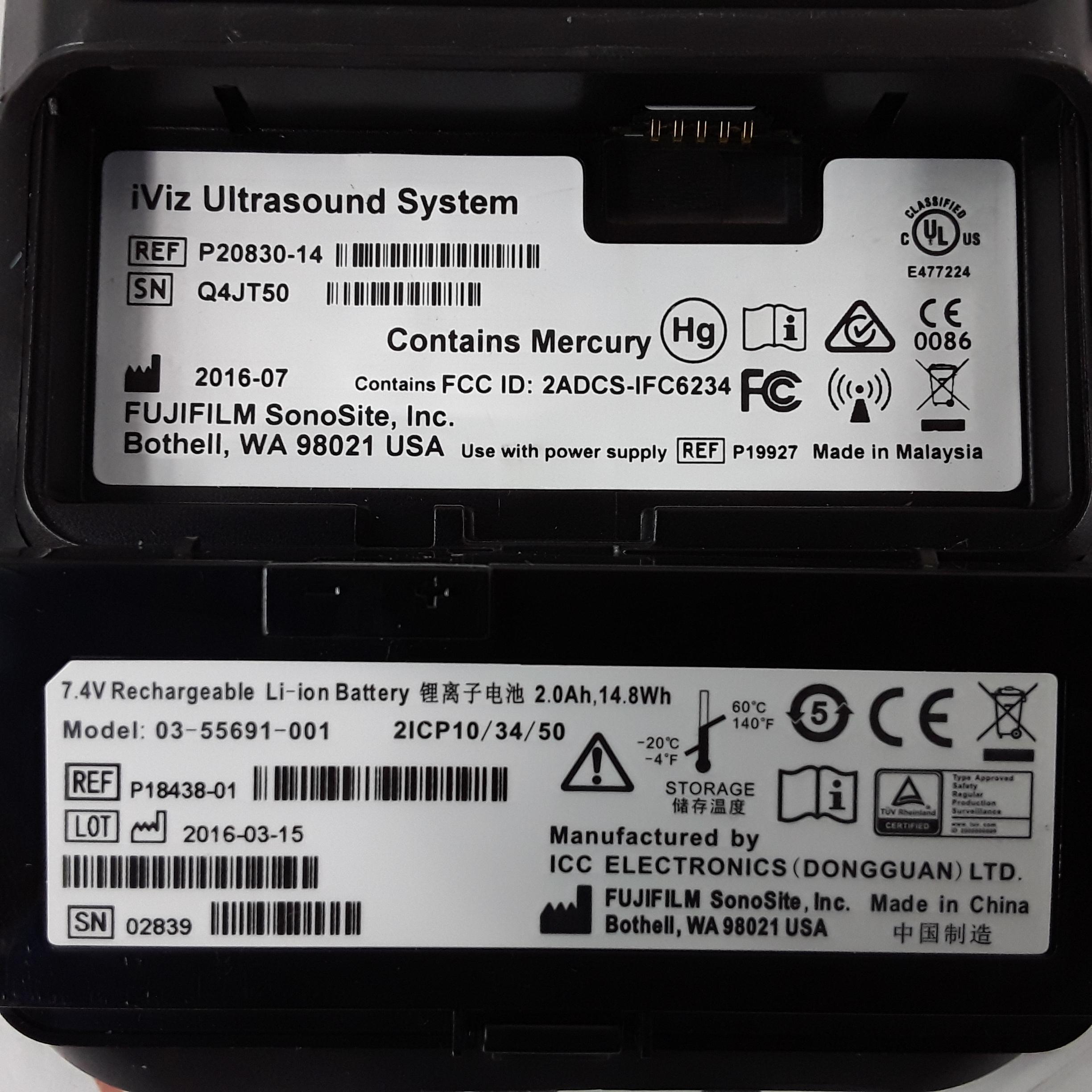 Sonosite IViz w/ P21 Transducer Portable Ultrasound - 361510