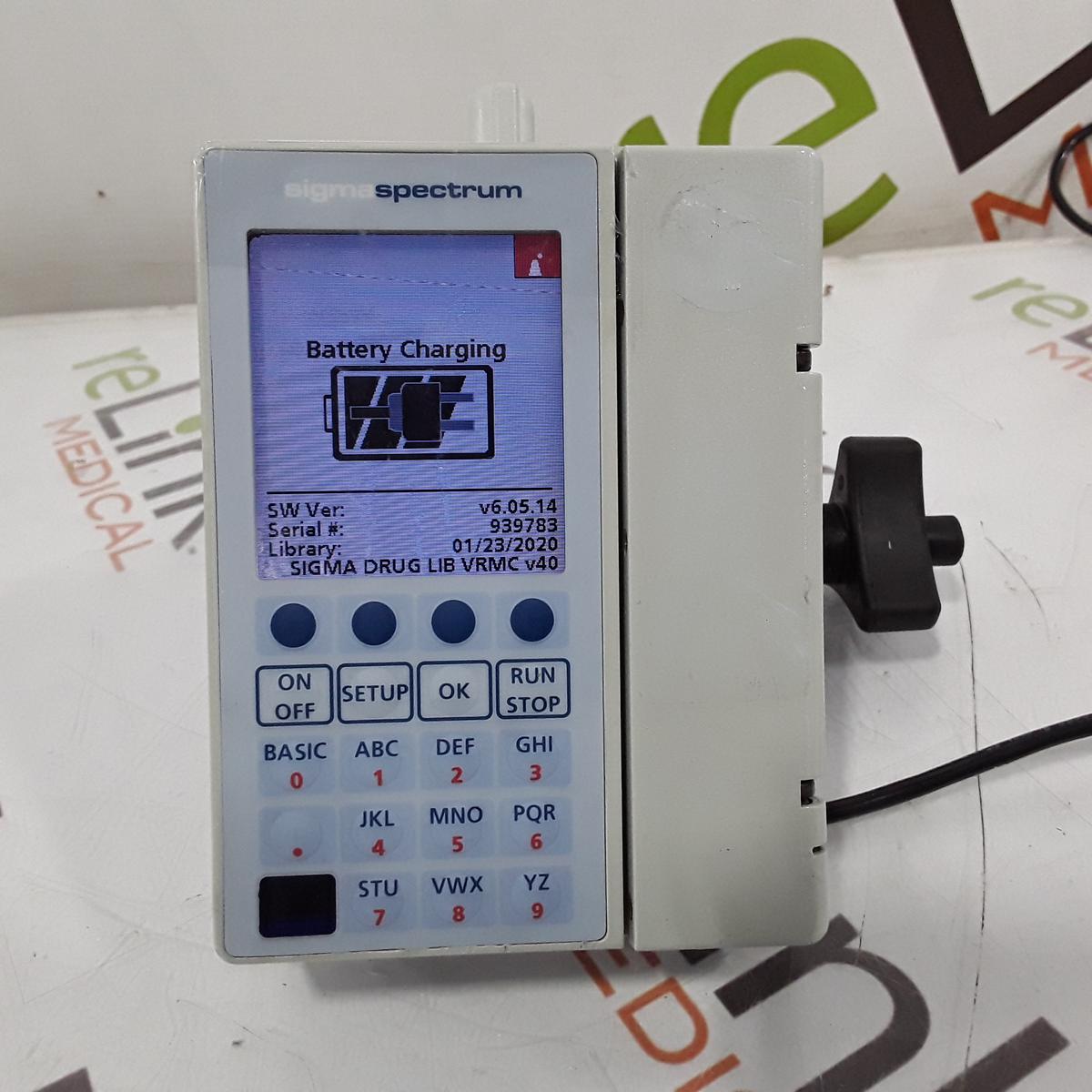 Baxter Sigma Spectrum 6.05.14 with B/G Battery Infusion Pump - 352737