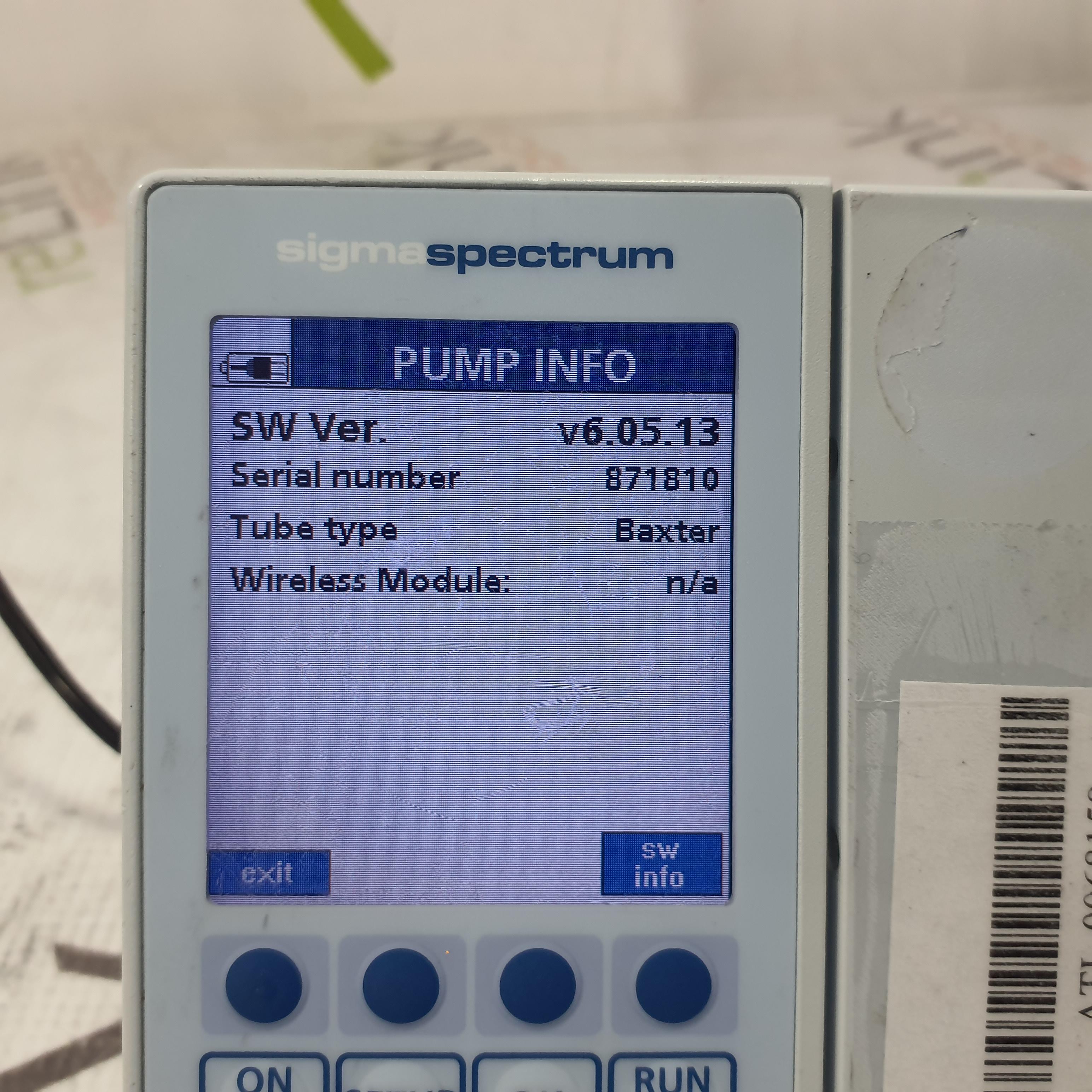 Baxter Sigma Spectrum 6.05.13 without Battery Infusion Pump - 379039