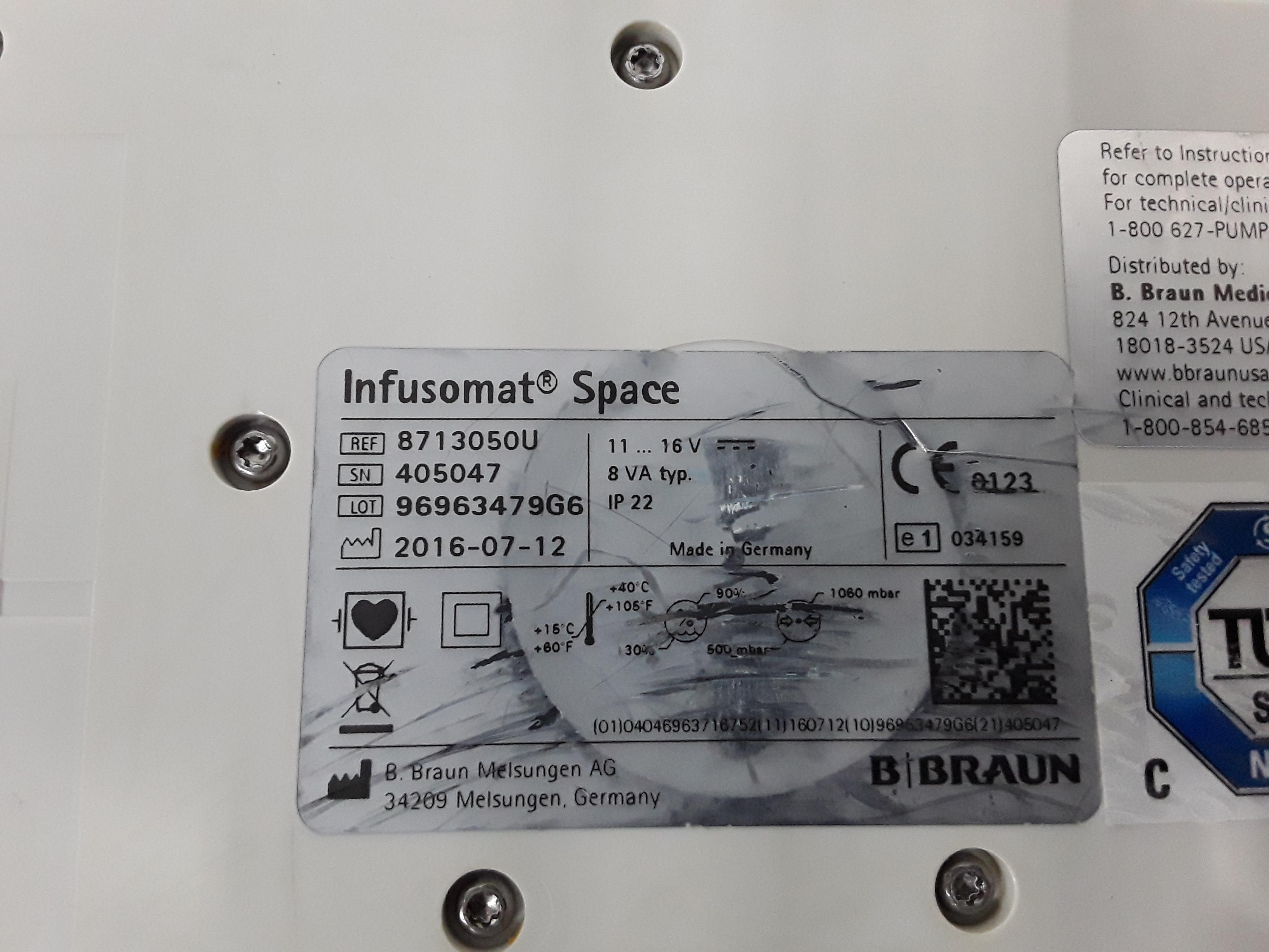 B. Braun Infusomat Space Infusion Pump - 378497