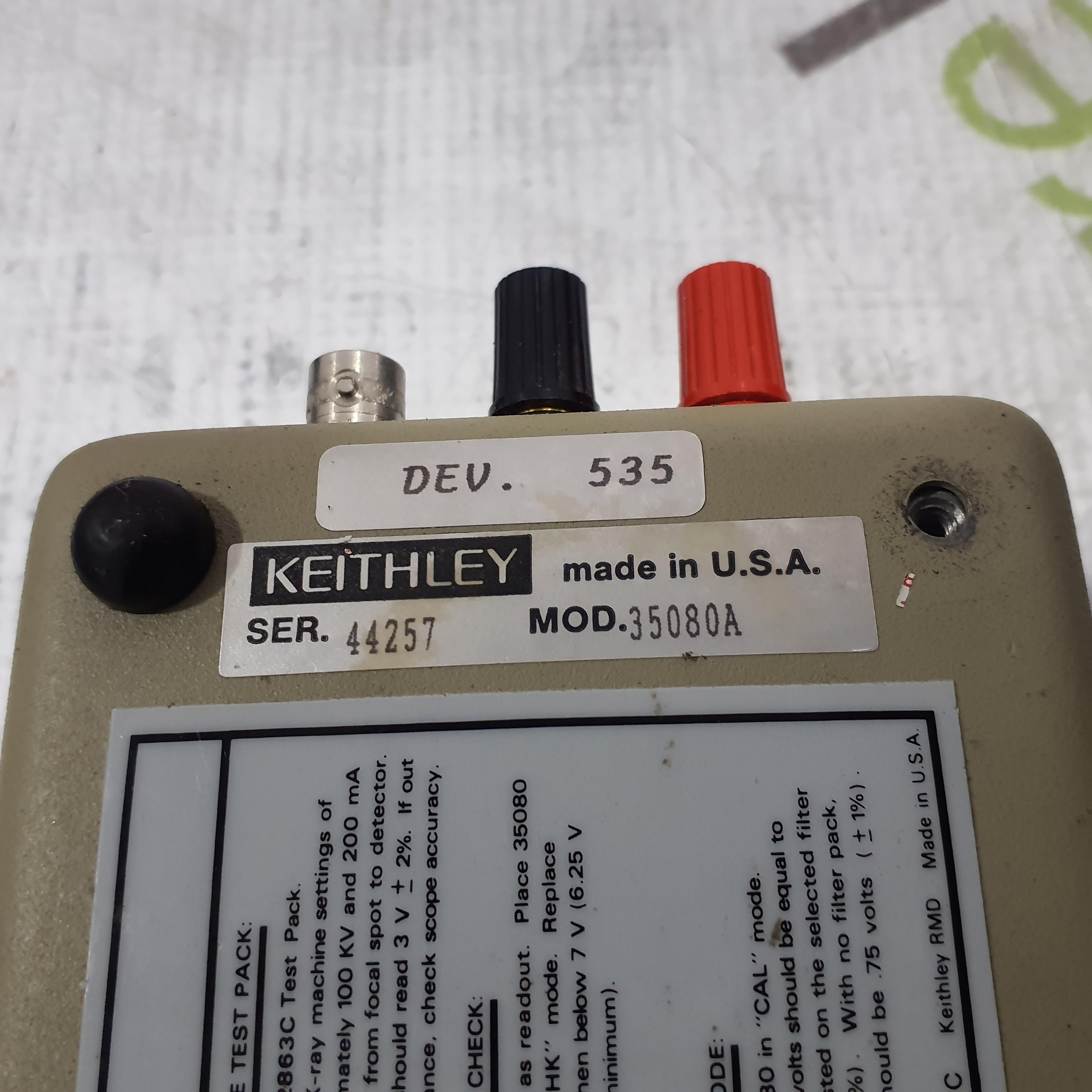 Keithley Instruments 35080A kVp Divider Xray Meter - 365162