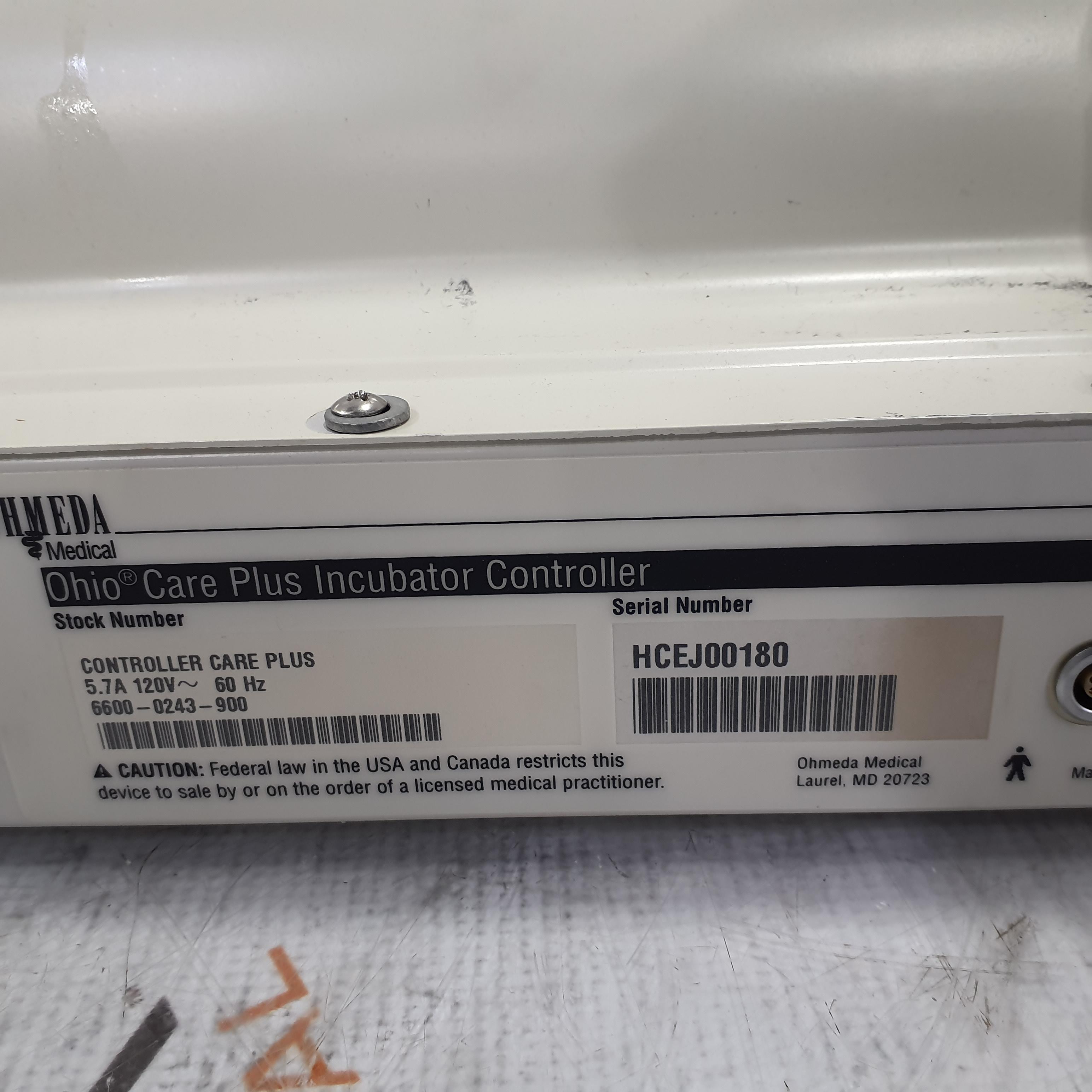 Ohmeda Medical Ohio Care Plus Incubator Controller - 354632