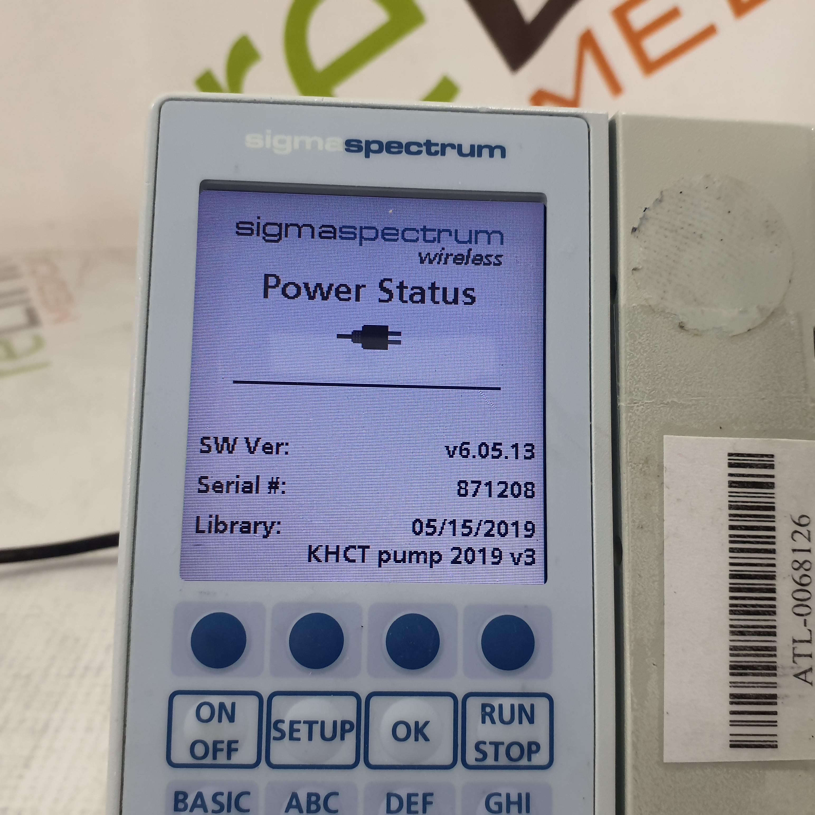 Baxter Sigma Spectrum 6.05.13 without Battery Infusion Pump - 378705