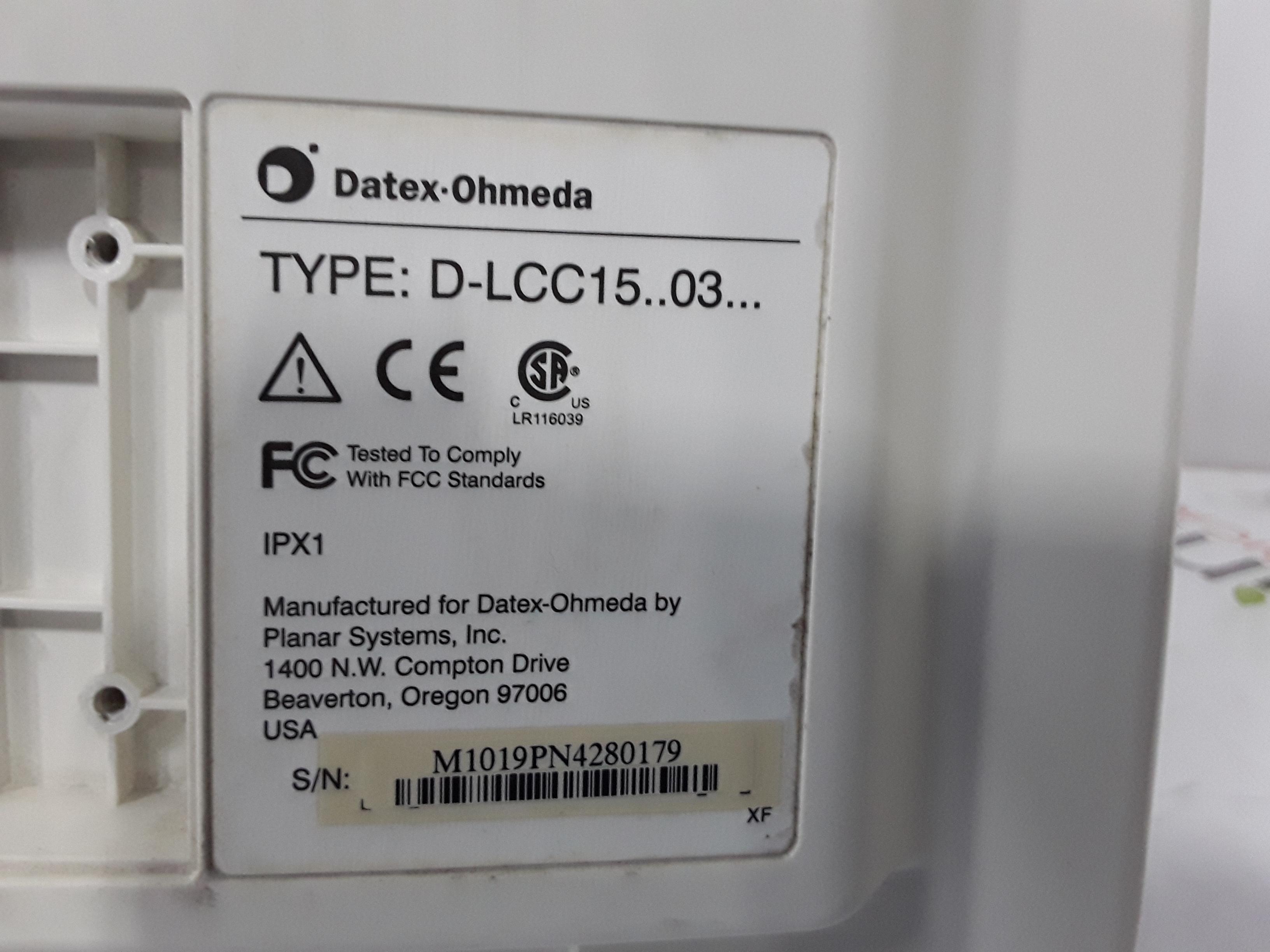 Datex-Ohmeda D-LCC15-03 S/5 FLAT SCREEN MONITOR - 371312