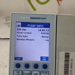 Baxter Sigma Spectrum 6.05.13 without Battery Infusion Pump - 379048