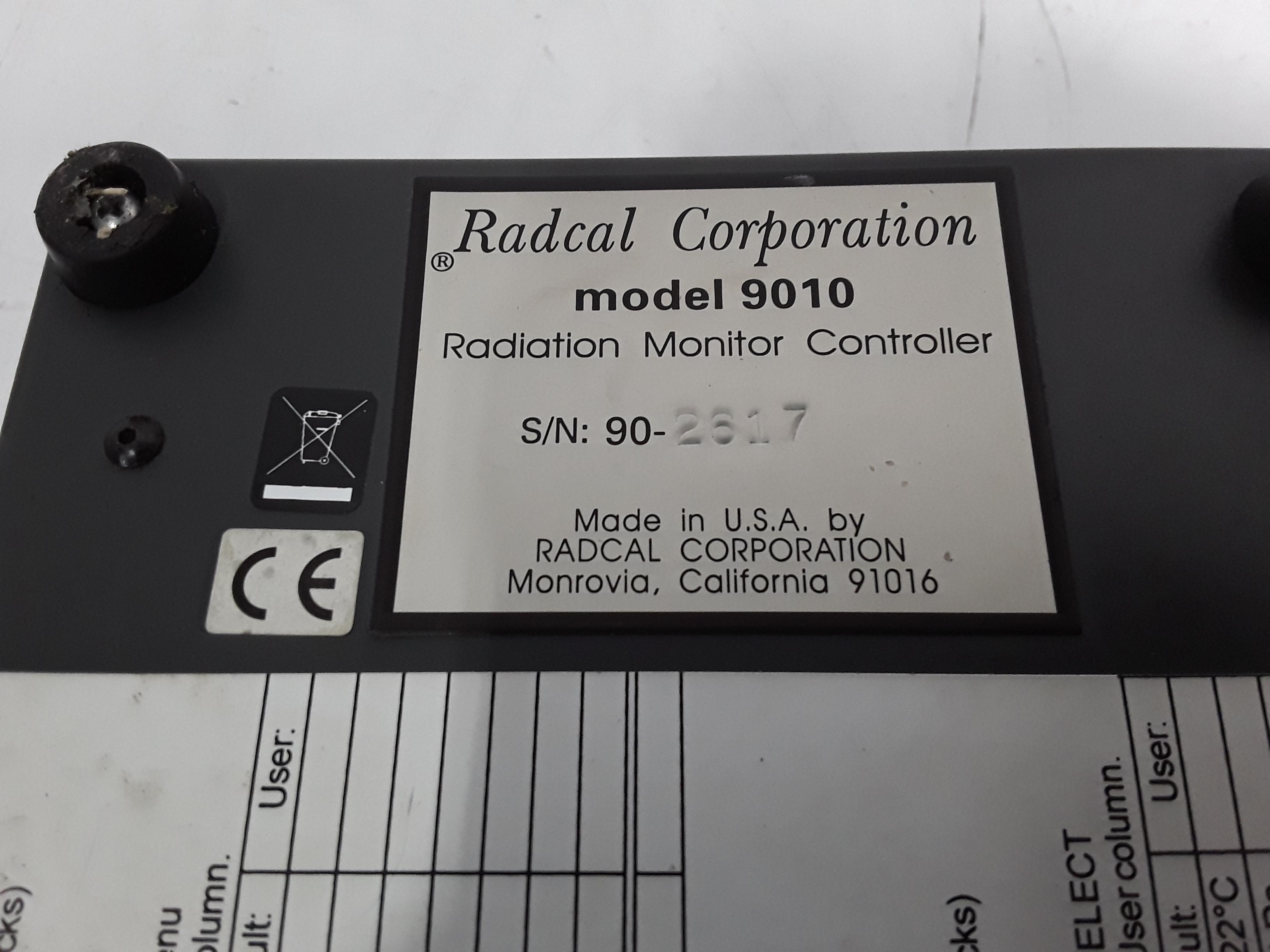 RadCal 9010 Radiation Monitor Controller - 366394