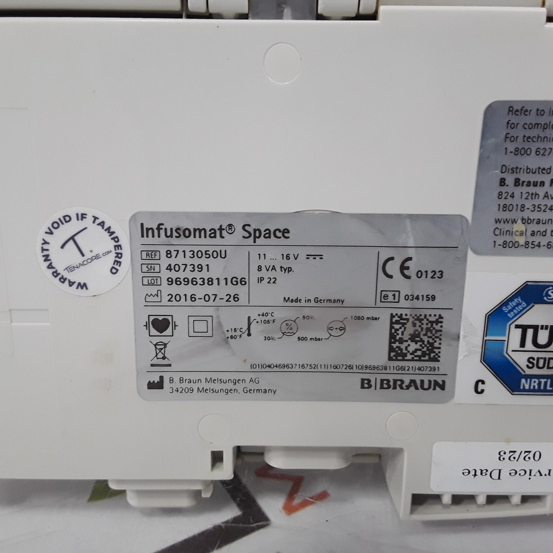 B. Braun Infusomat Space w/Pole Clamp Infusion Pump - 312219