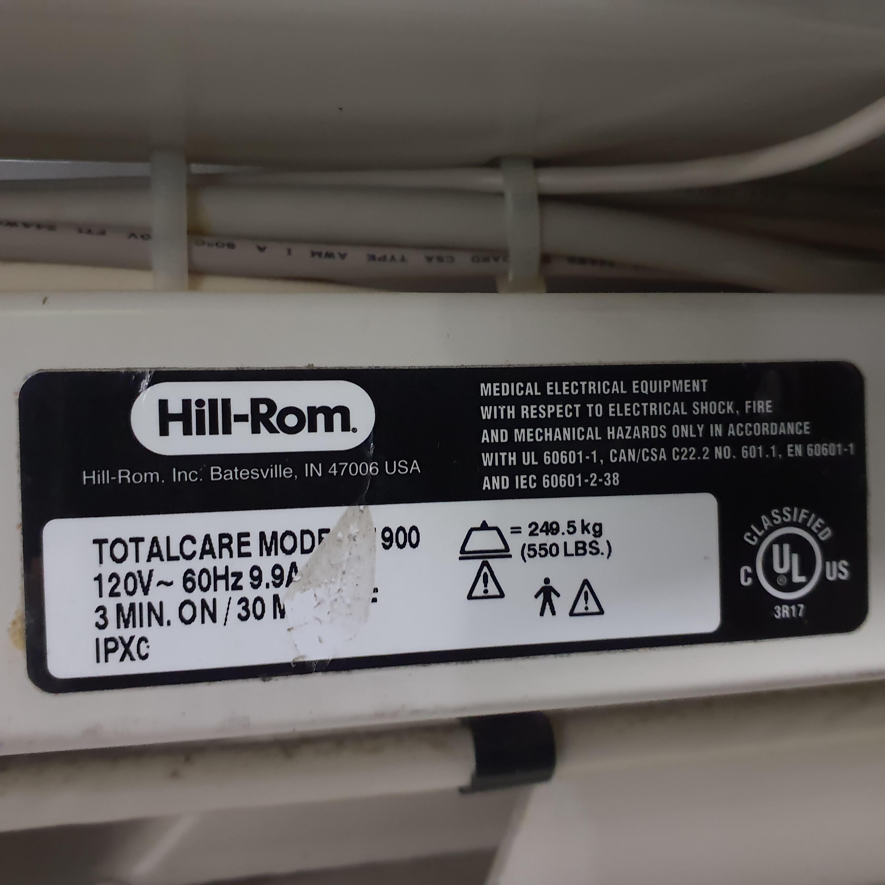 Hill-Rom TotalCare P1900 w/ SpO2RT Upgrade Kit ICU Bed - 368717