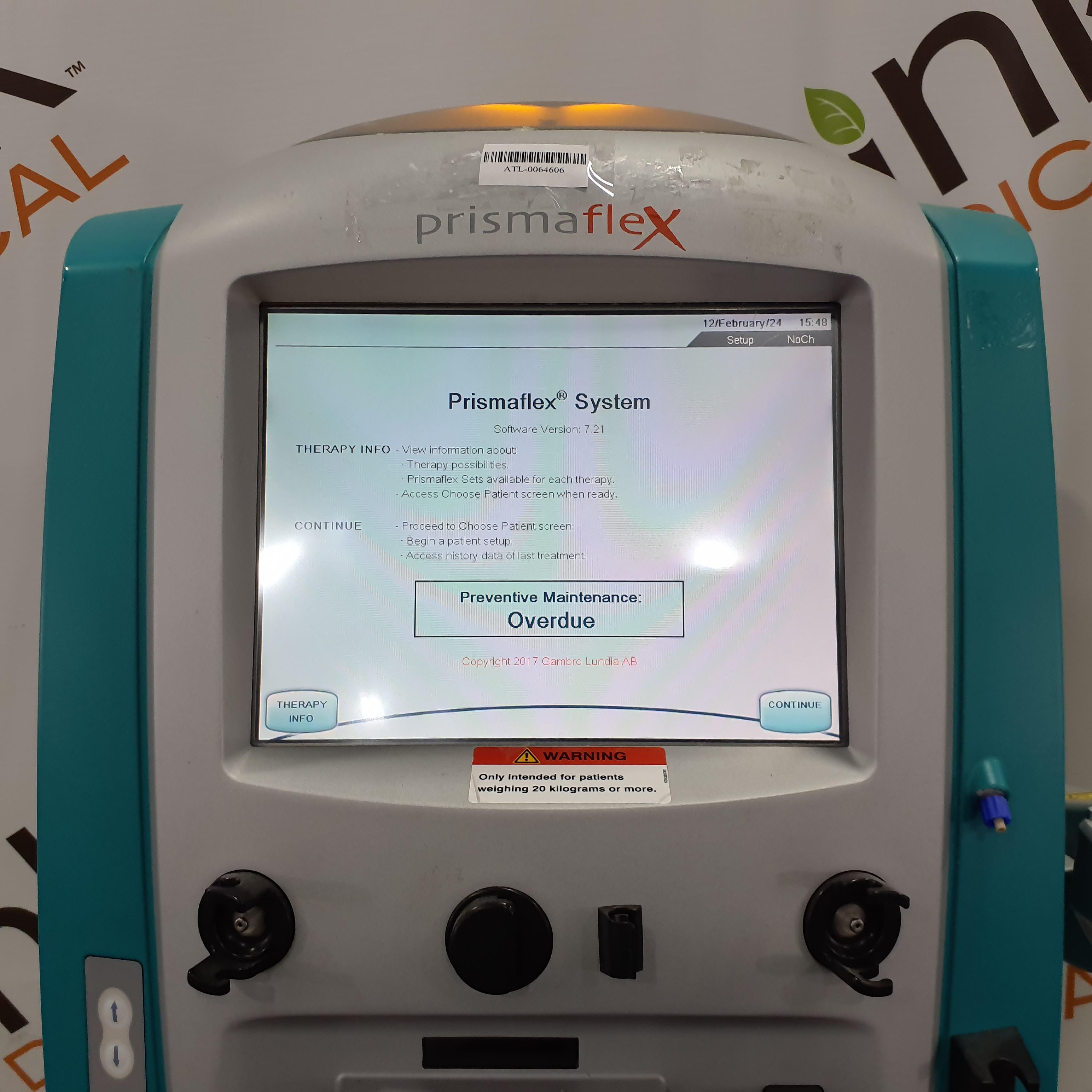 Gambro Prismaflex Dialysis Machine - 372265