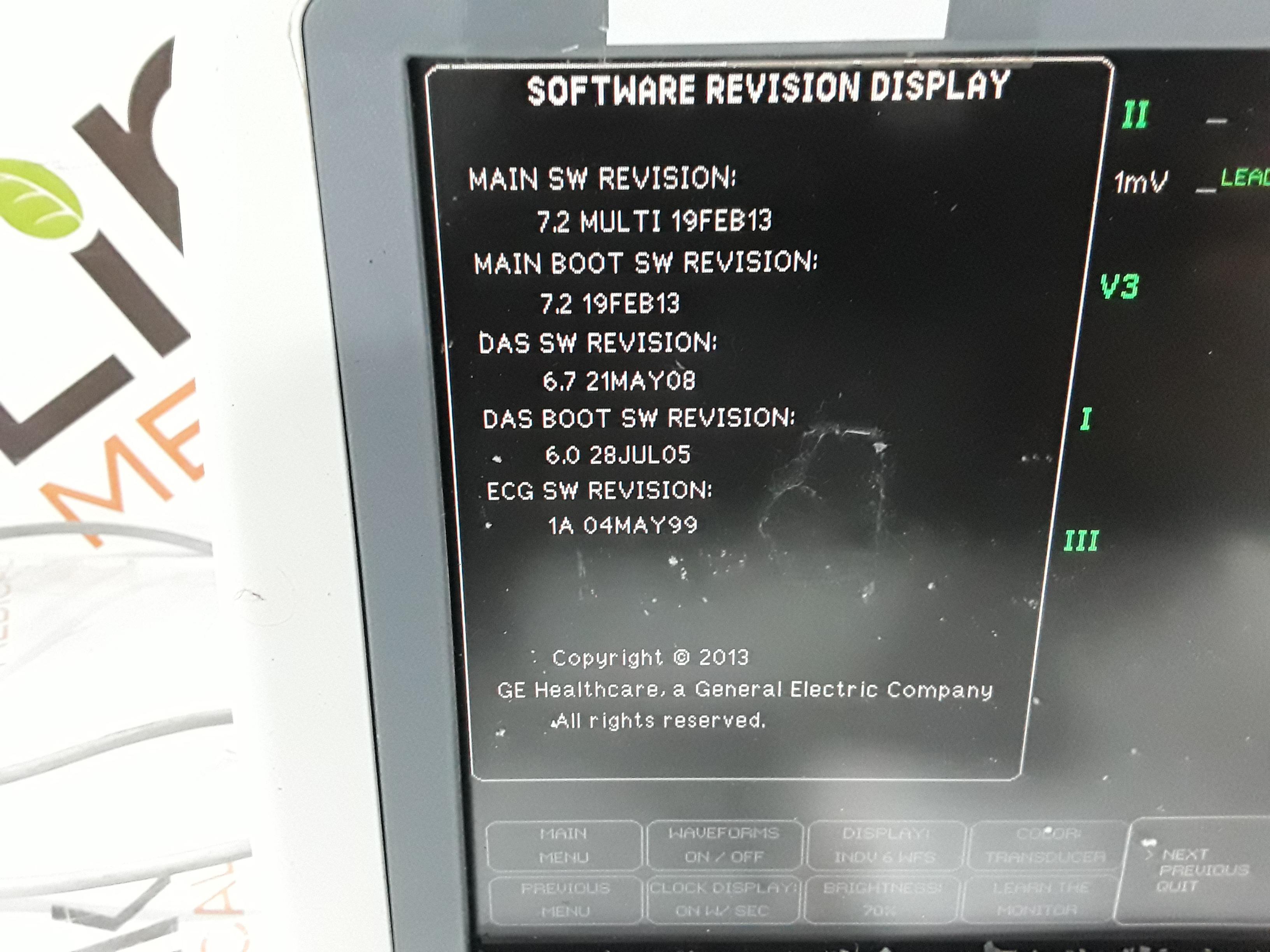 GE Healthcare Dash 4000 - GE/Nellcor SpO2 Patient Monitor - 362379