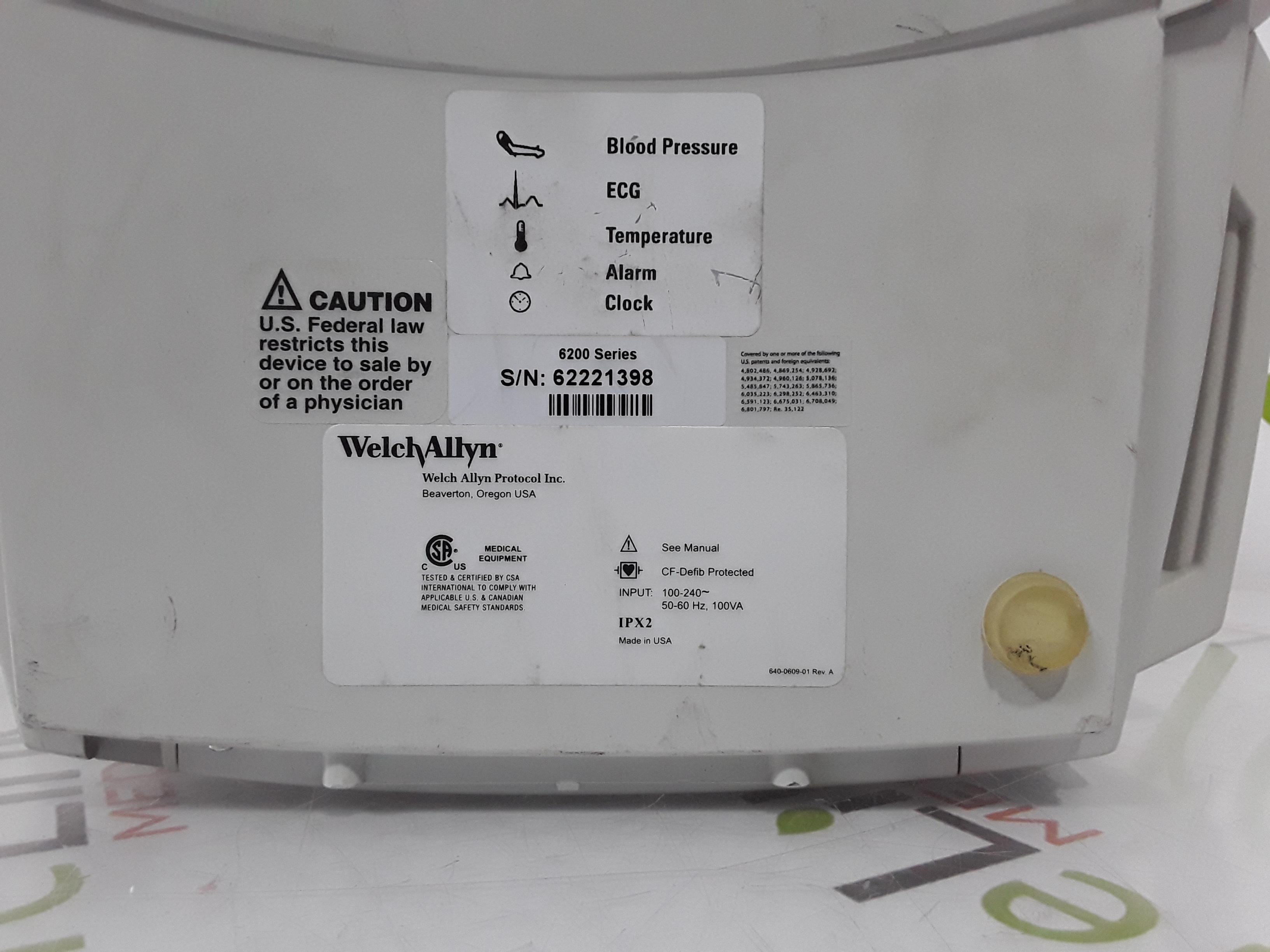 Welch Allyn 6200 Vital Signs Monitor - 370955