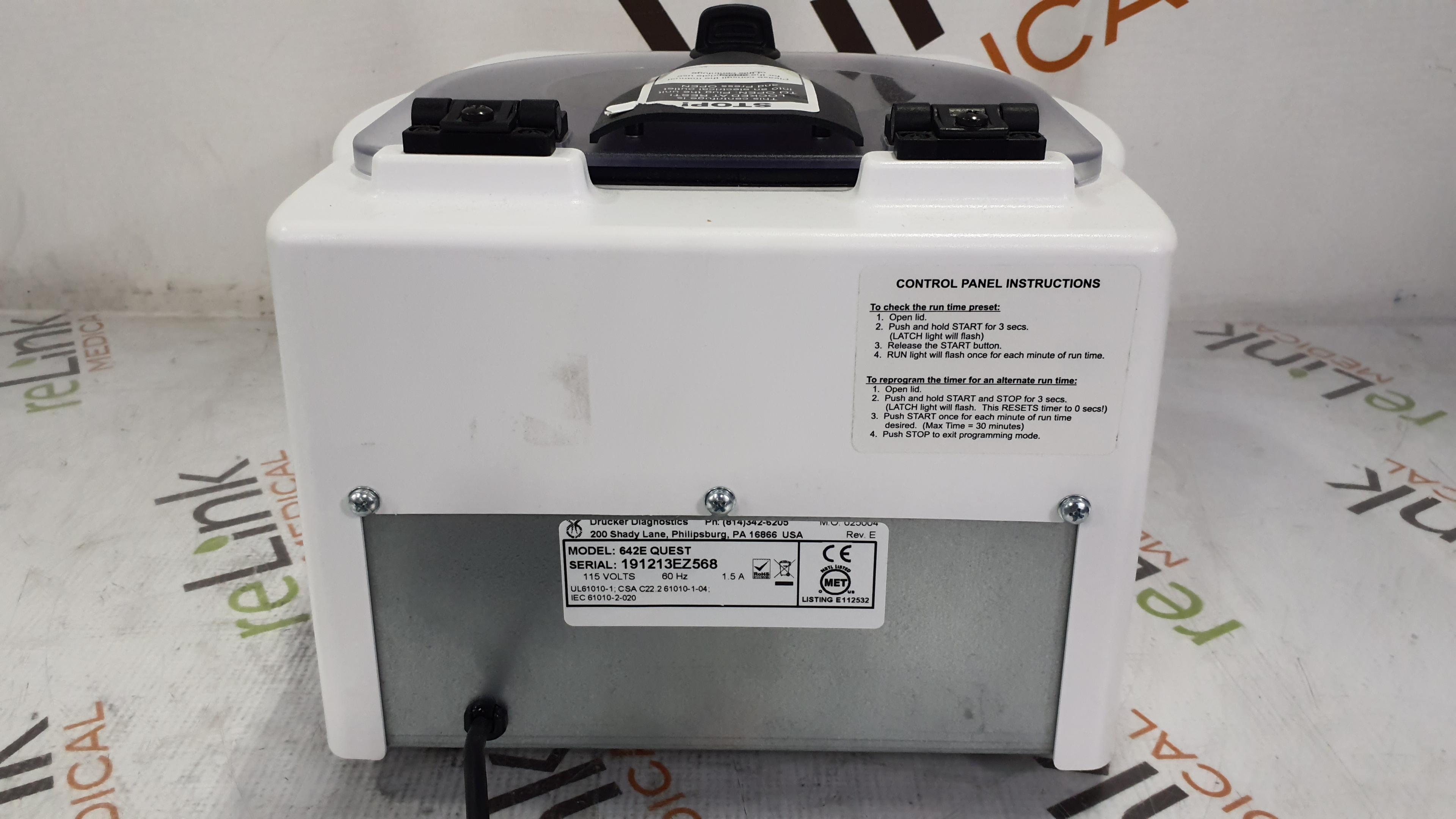 Drucker Diagnostics Horizon Quest Centrifuge - 387508