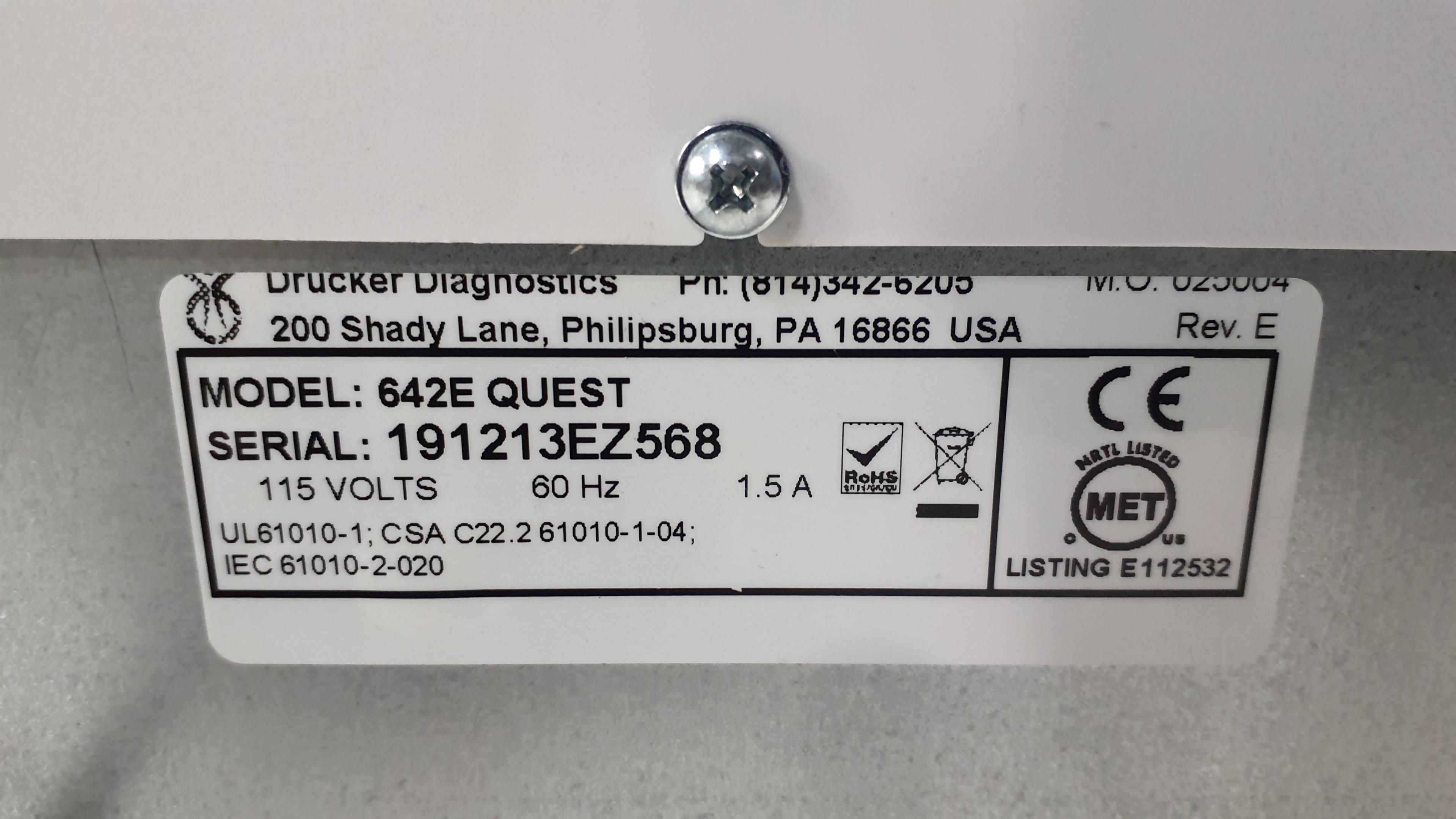 Drucker Diagnostics Horizon Quest Centrifuge - 387508