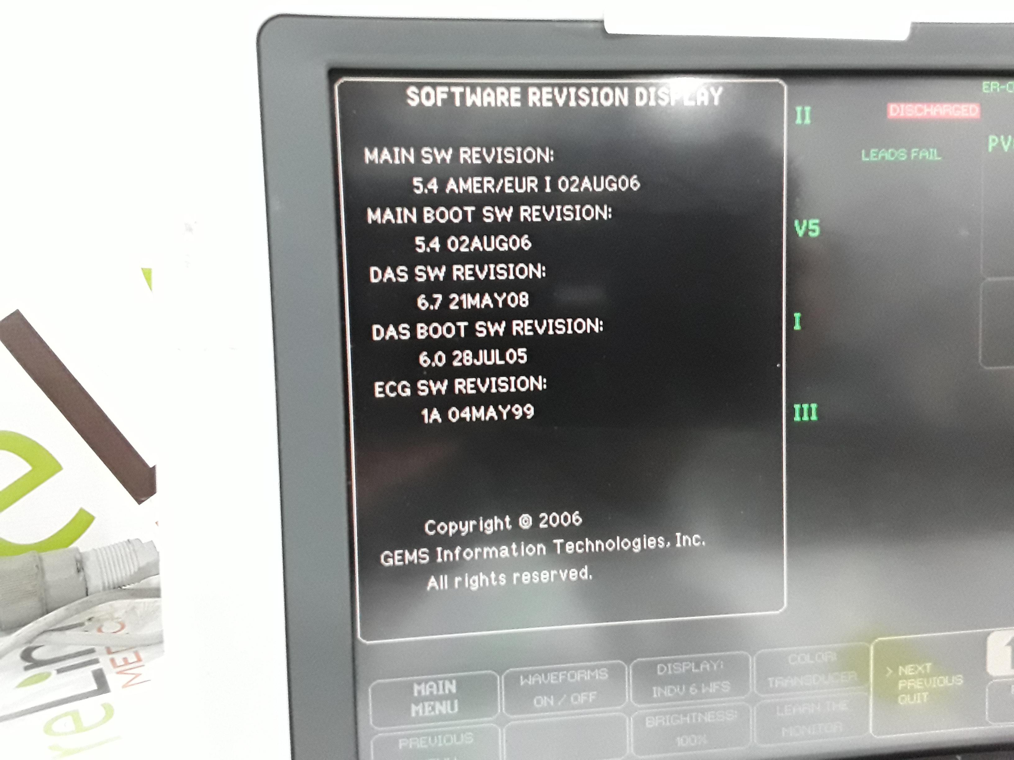 GE Healthcare Dash 4000 - GE/Nellcor SpO2 Patient Monitor - 317695